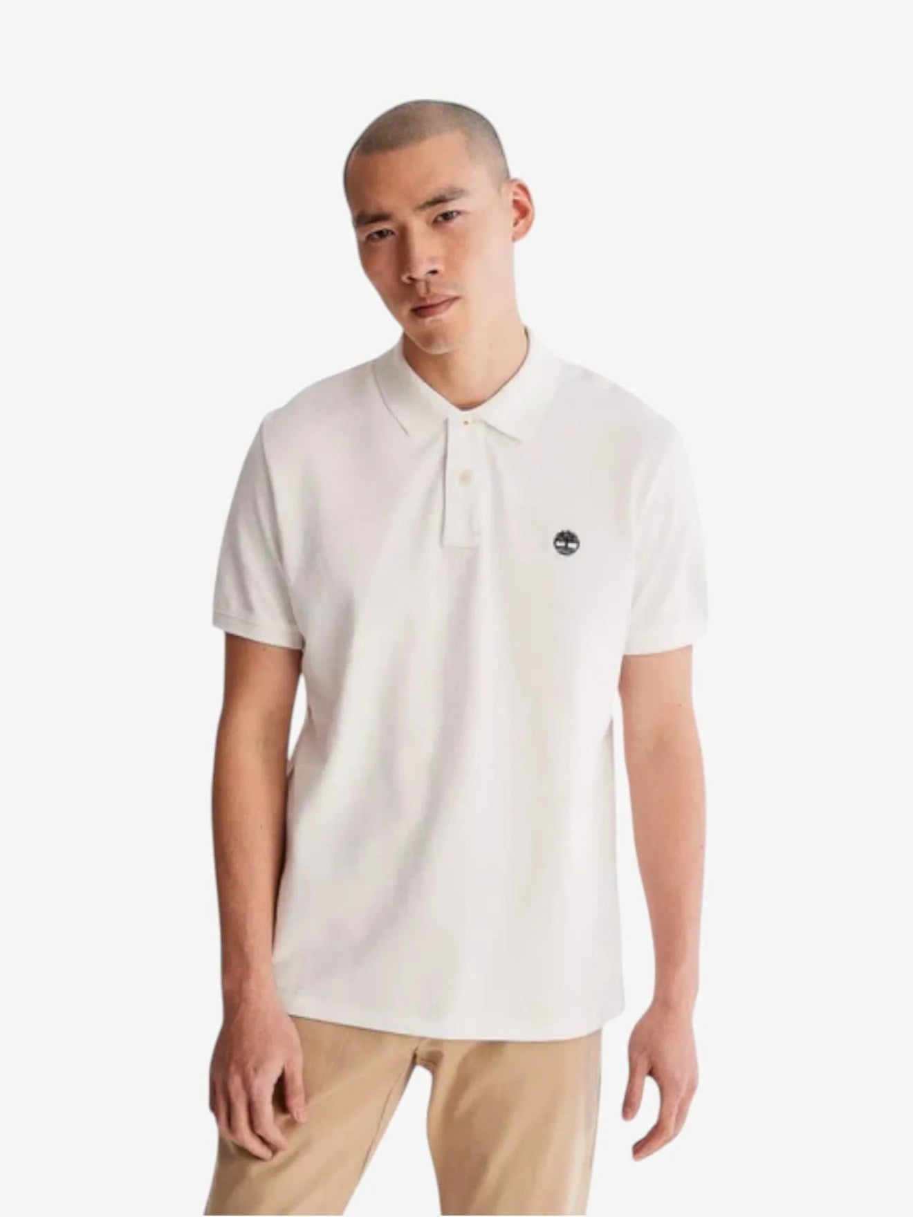 Timberland Millers River Men's White Pique Polo Shirt - Casual & Comfortable for Work, Golf, and Outdoor Activities