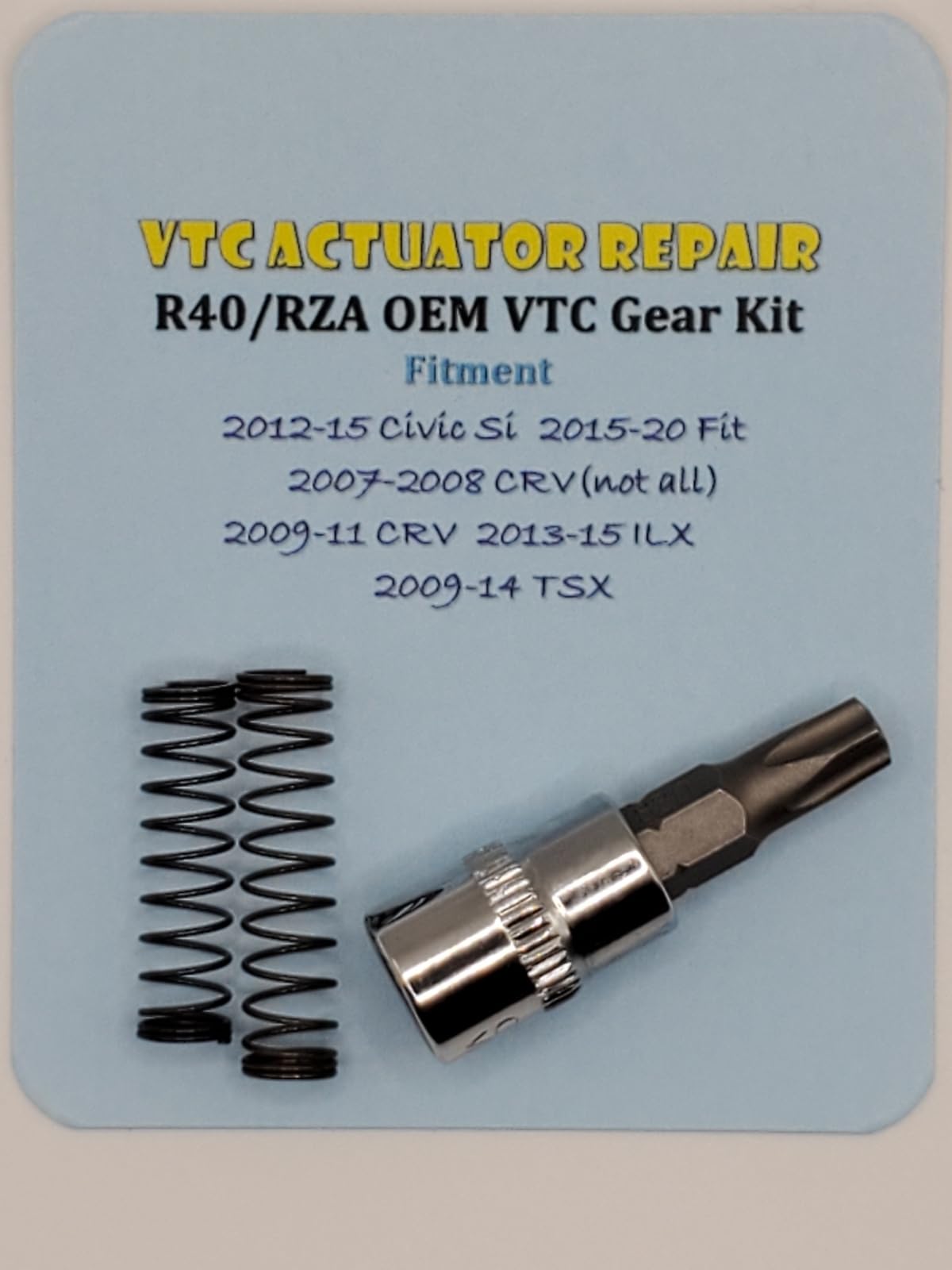 Honda VTC Actuator Quick Fix Gear Kit - Compatible with Honda Civic, CRV & Acura - Includes Socket Bit - R40/RZA - Fix Engine Rattling Noise - Perfect for DIY Car Repairs and Maintenance