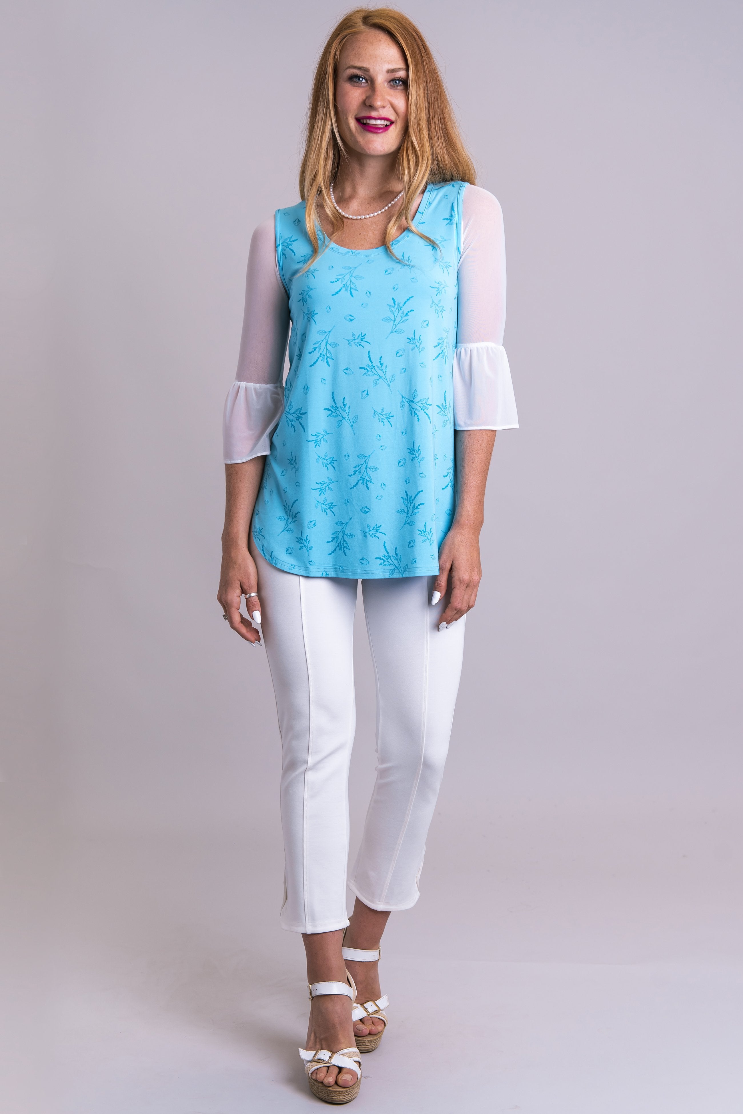 Instant Sleeve Mesh Top - White | Breathable Summer Fashion | Perfect for Beach, Yoga & Casual Wear