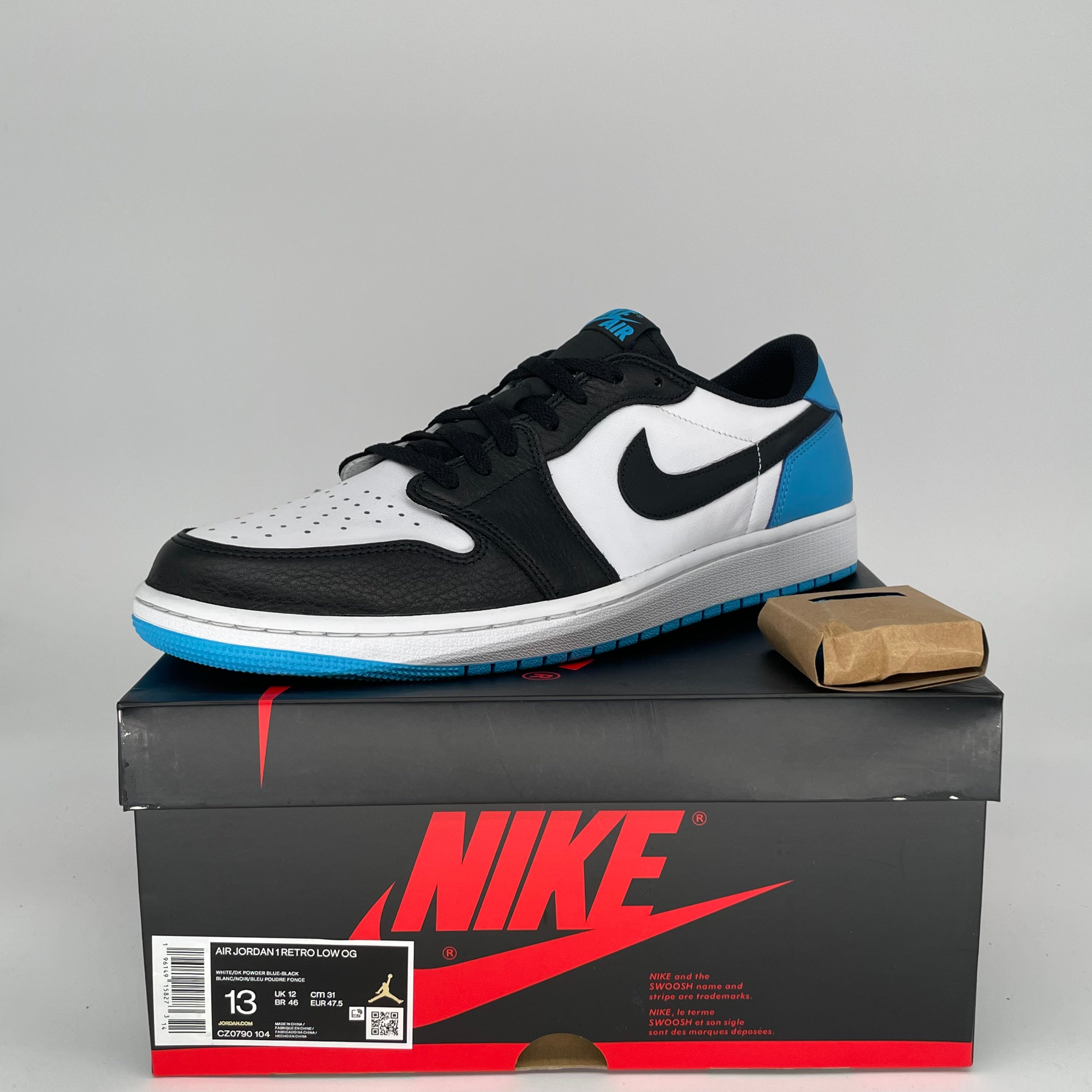 AIR JORDAN 1 LOW POWDER BLUE MEN'S SNEAKERS - SIZE 13 (CZ0790-104) | CASUAL WEAR, STREET FASHION & BASKETBALL LIFESTYLE