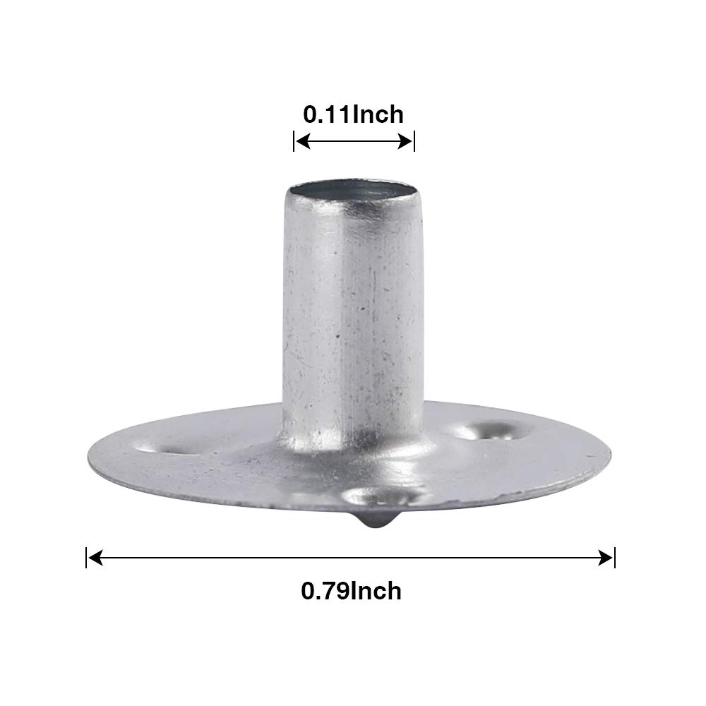 AXUANHHA 100Pcs Iron Candle Wick Sustainer Tabs (20x5x10mm) - DIY Candle Making Supplies for Soy Wax, Beeswax & Paraffin - Perfect for Home Decor, Gifts & Aromatherapy Candles