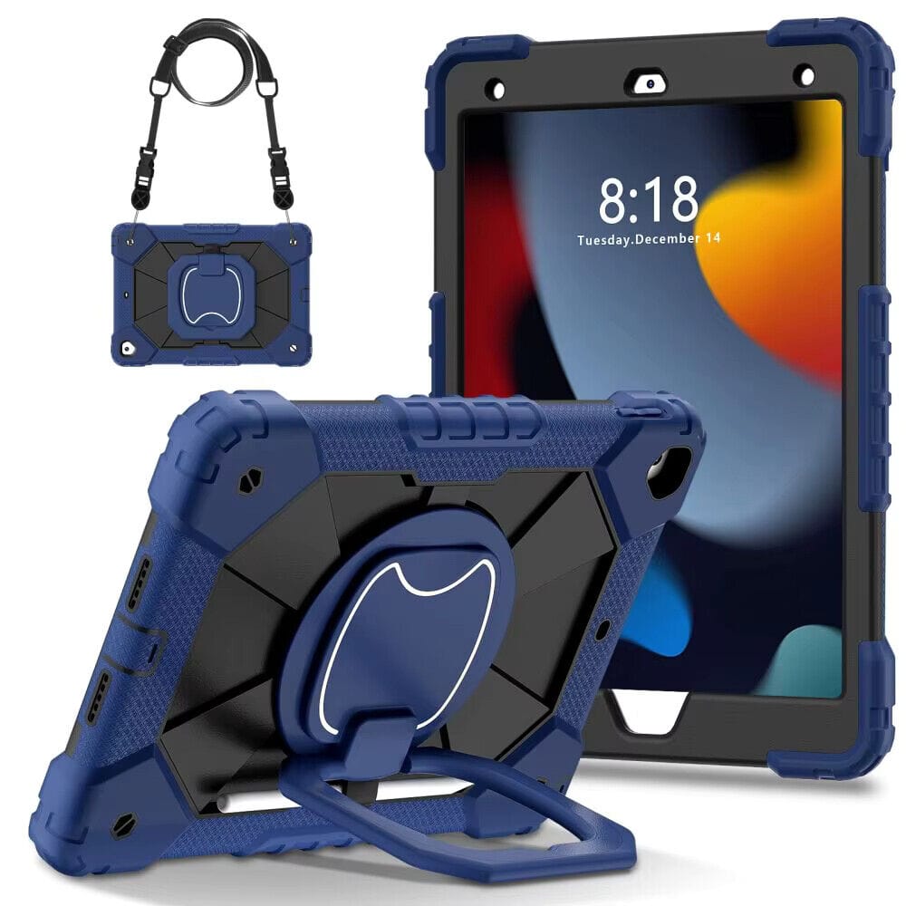 Shockproof Kids Case for iPad Pro 11 3rd Generation (2021) - Heavy Duty Protective Cover in Navy Blue & Black | Perfect for School, Travel & Outdoor Activities
