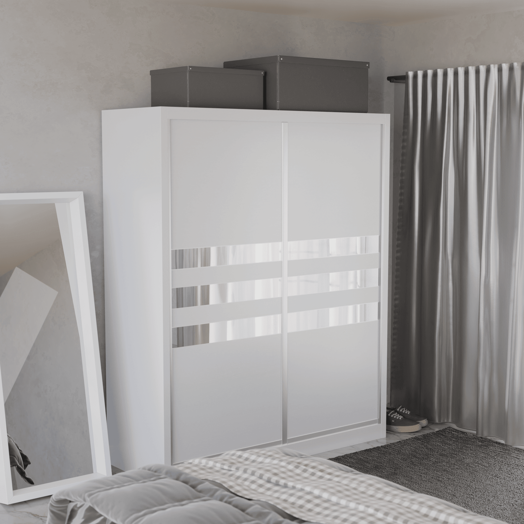 Micasa Modular Wardrobe W01 - Customizable Closet Organizer System for Bedroom & Walk-in Closets | Space-Saving Storage Solution with Adjustable Shelves & Hanging Rods | Perfect for Home Organization & Small Spaces