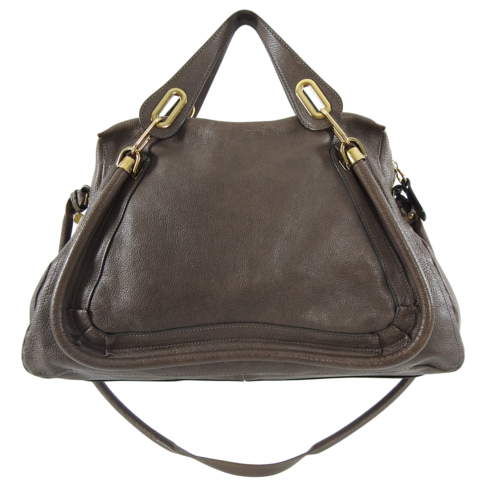 Chloe Brown Large Paraty Satchel Handbag for Women - Stylish Leather Tote Purse for Work, Travel & Everyday Use