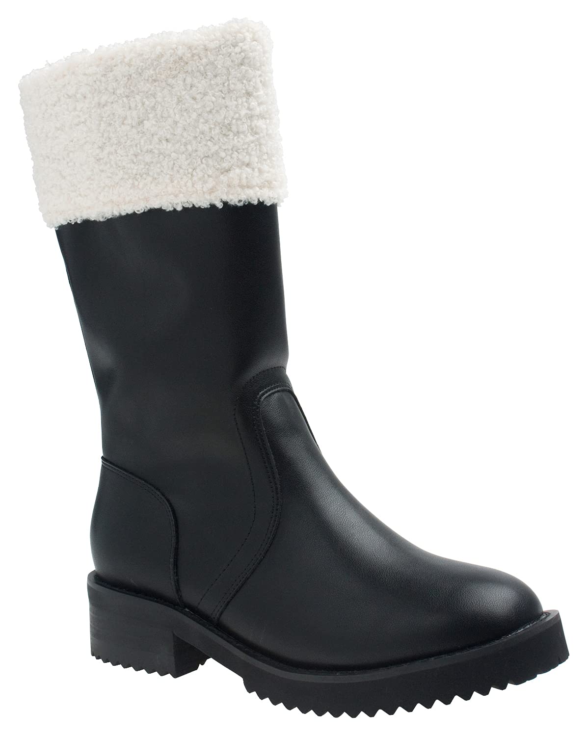 AnnaKastle Women's Faux Shearling Boots - Casual Pull-On for Winter Outfits