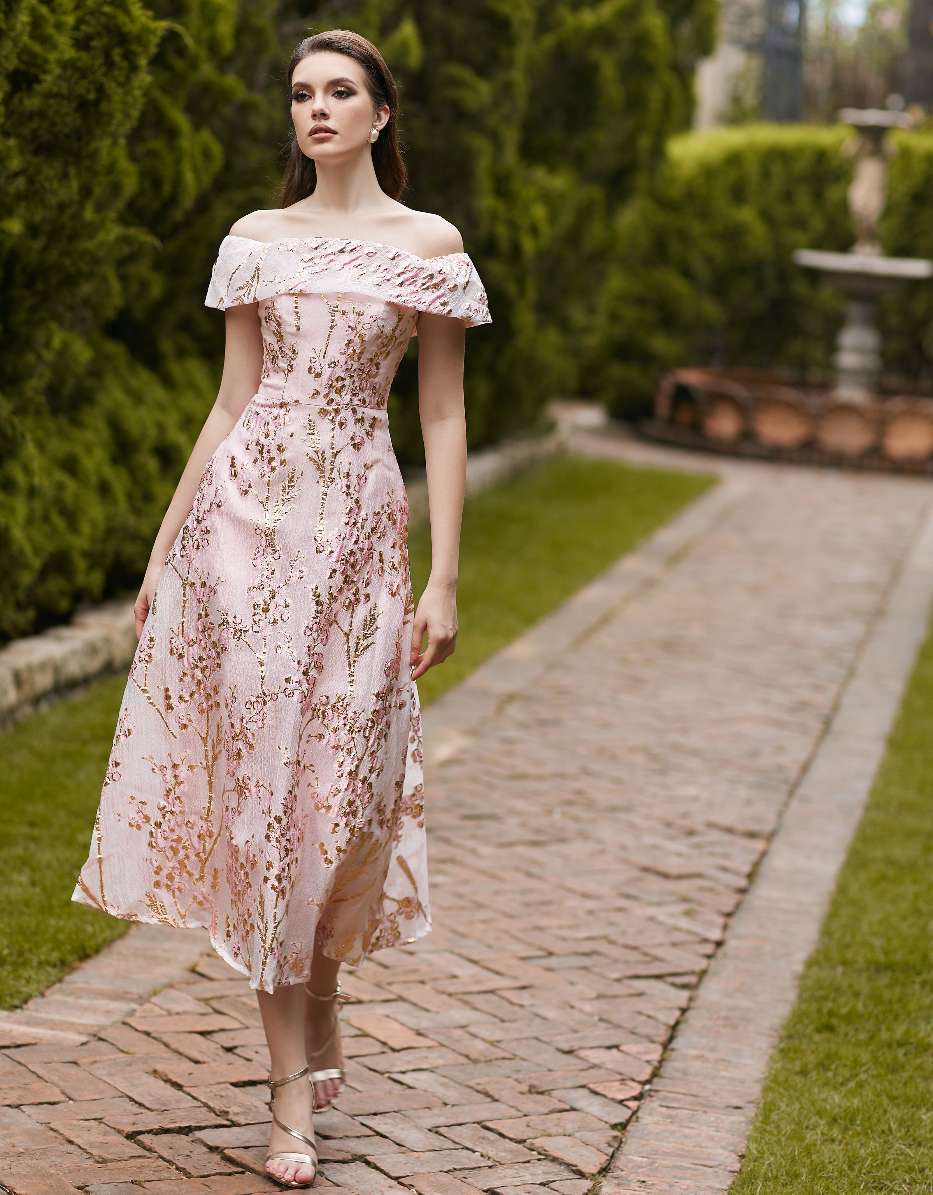 Rebecca Off Shoulder A-Line Dress for Women - Elegant Flowy Summer Dress for Parties, Weddings & Date Nights