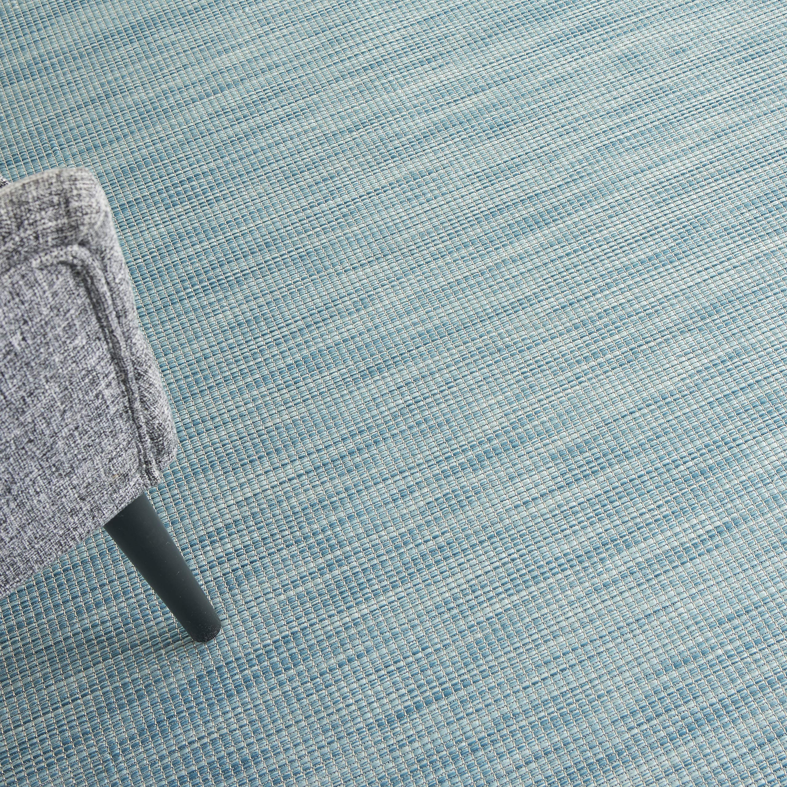 Nourison Positano Indoor-Outdoor Aqua 9' x 12' Area Rug - Easy to Clean, Non-Shedding, Stain Resistant - Perfect for Bedroom, Living Room, Dining Room, Backyard, Deck & Patio - Great for High-Traffic Areas and Outdoor Entertaining (9x12)