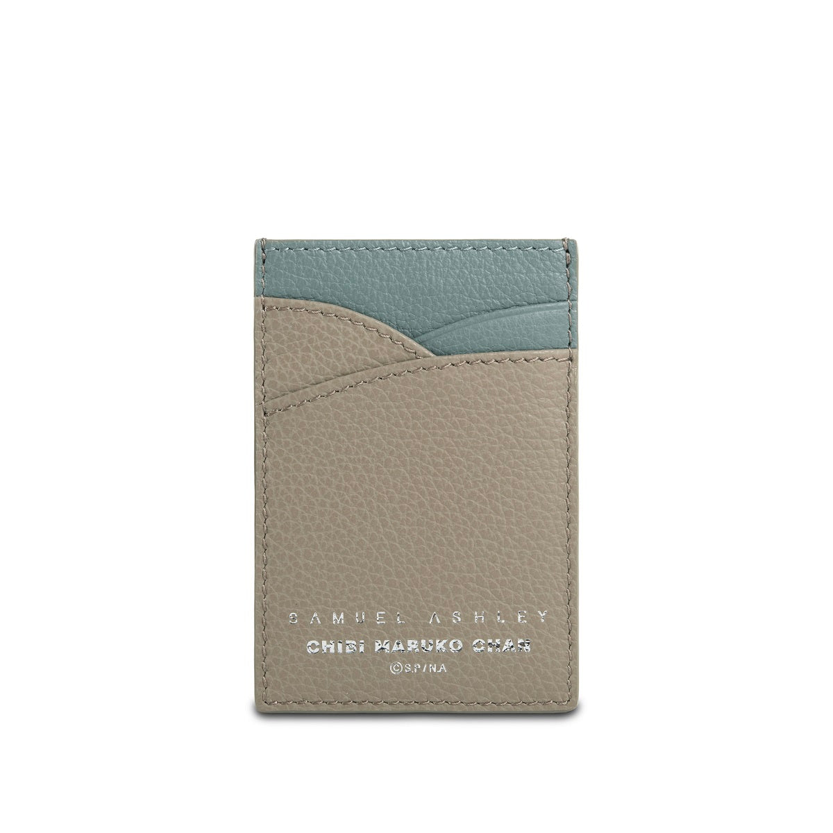 Samuel Ashley x Chibi Maruko Chan Genuine Leather Wallet Card Holder - Slim RFID Blocking Minimalist Design for Everyday Carry, Travel & Gift Giving