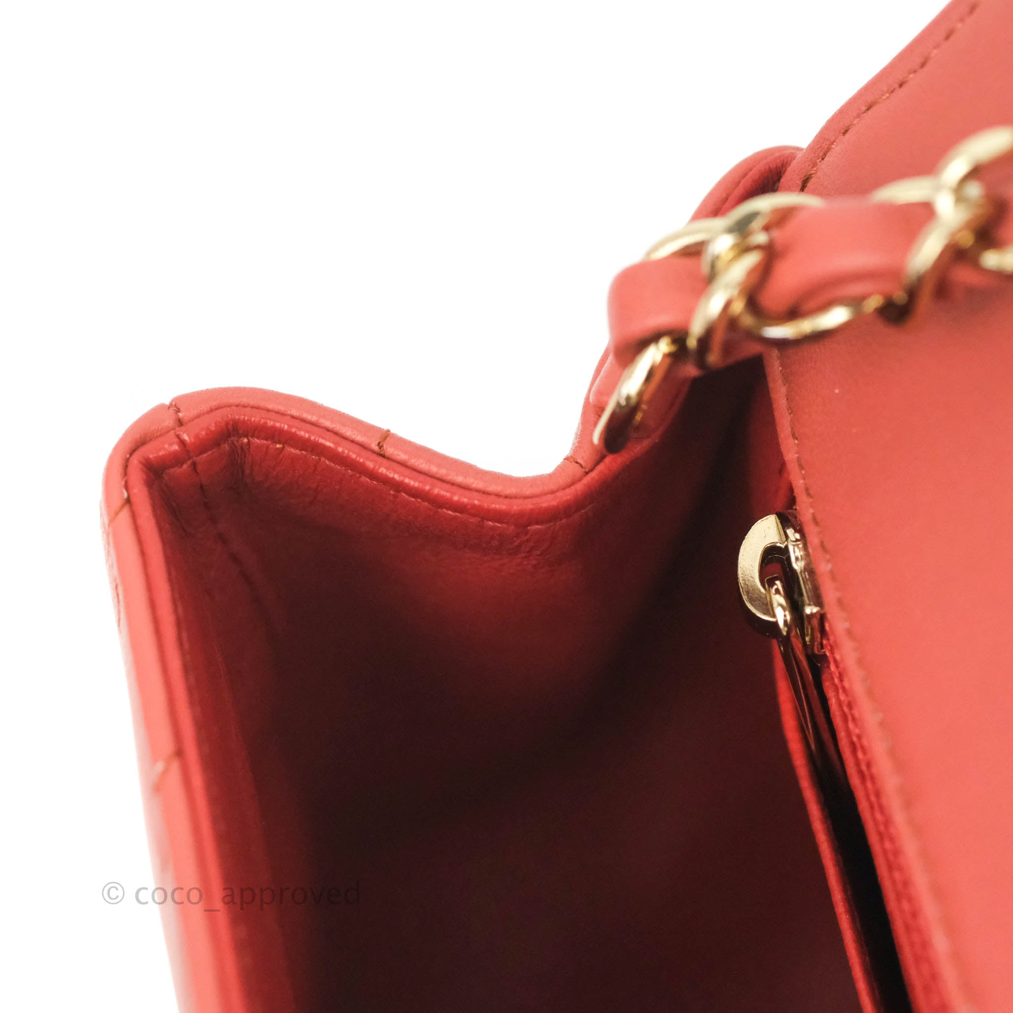 Chanel Chevron Mini Rectangular Flap Bag in Brick Red Lambskin Leather with Aged Gold Hardware - Luxury Crossbody Purse for Women, Perfect for Date Night & Special Occasions