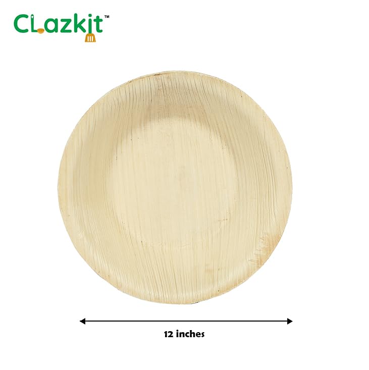 Eco-Friendly 25-Pack Areca Round Deep Plates - 12 Inch Biodegradable Disposable Plates for Pasta, Soup & Snacks | Perfect for Birthdays, Weddings & Parties | Sustainable Alternative to Wooden Bamboo Plates | Ideal for Home Dining, Catering & Outdoor Events
