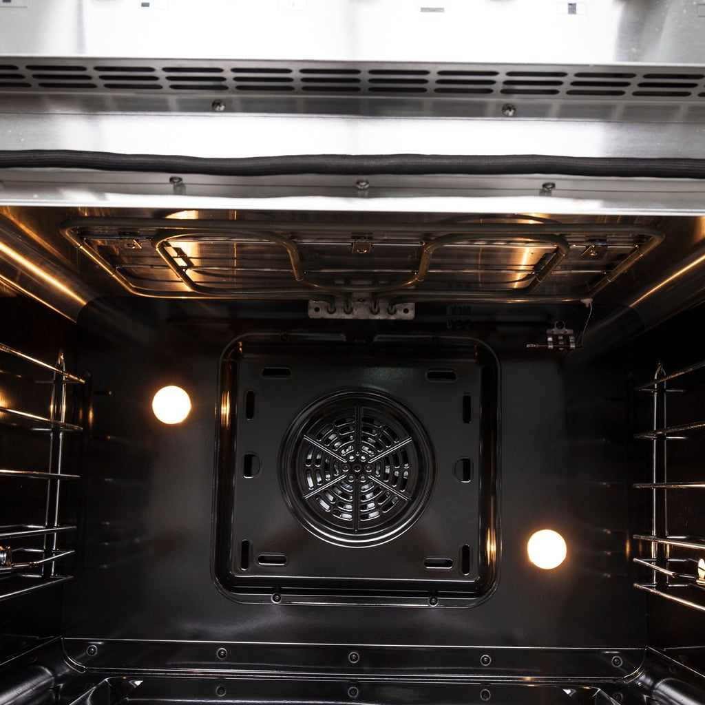 Forno Galiano 30-inch 4.32 cu. ft. Freestanding Dual Fuel Range - Stainless Steel French Door Gas Stove & Electric Oven (Model FFSGS6356 30) | Perfect for Modern Kitchens, Home Chefs & Entertaining