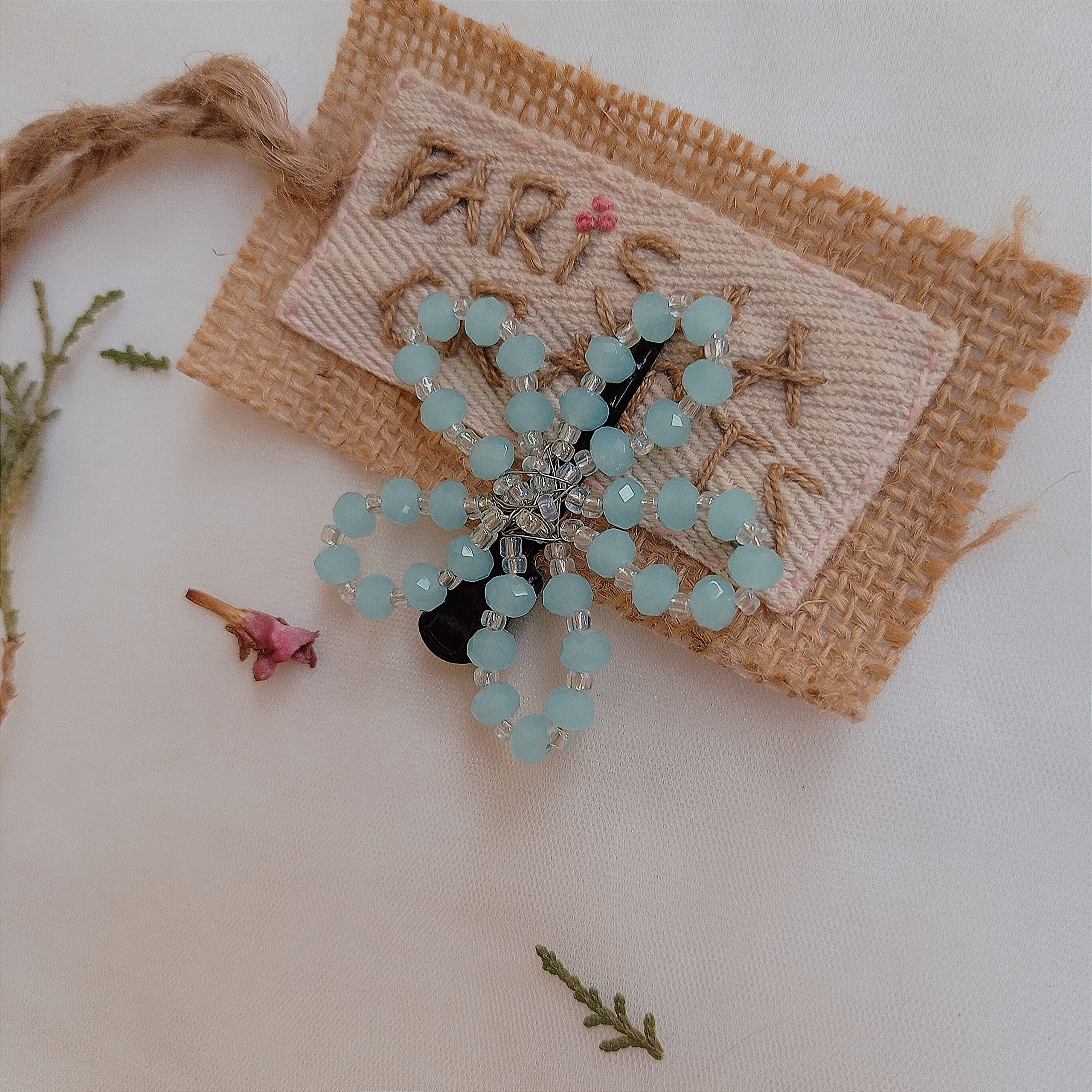 PARISAA's Beaded Hair Clips for Women - Fashion Hairpins, Alligator Clips & Floral Hair Accessories for Wedding, Party & Everyday Use
