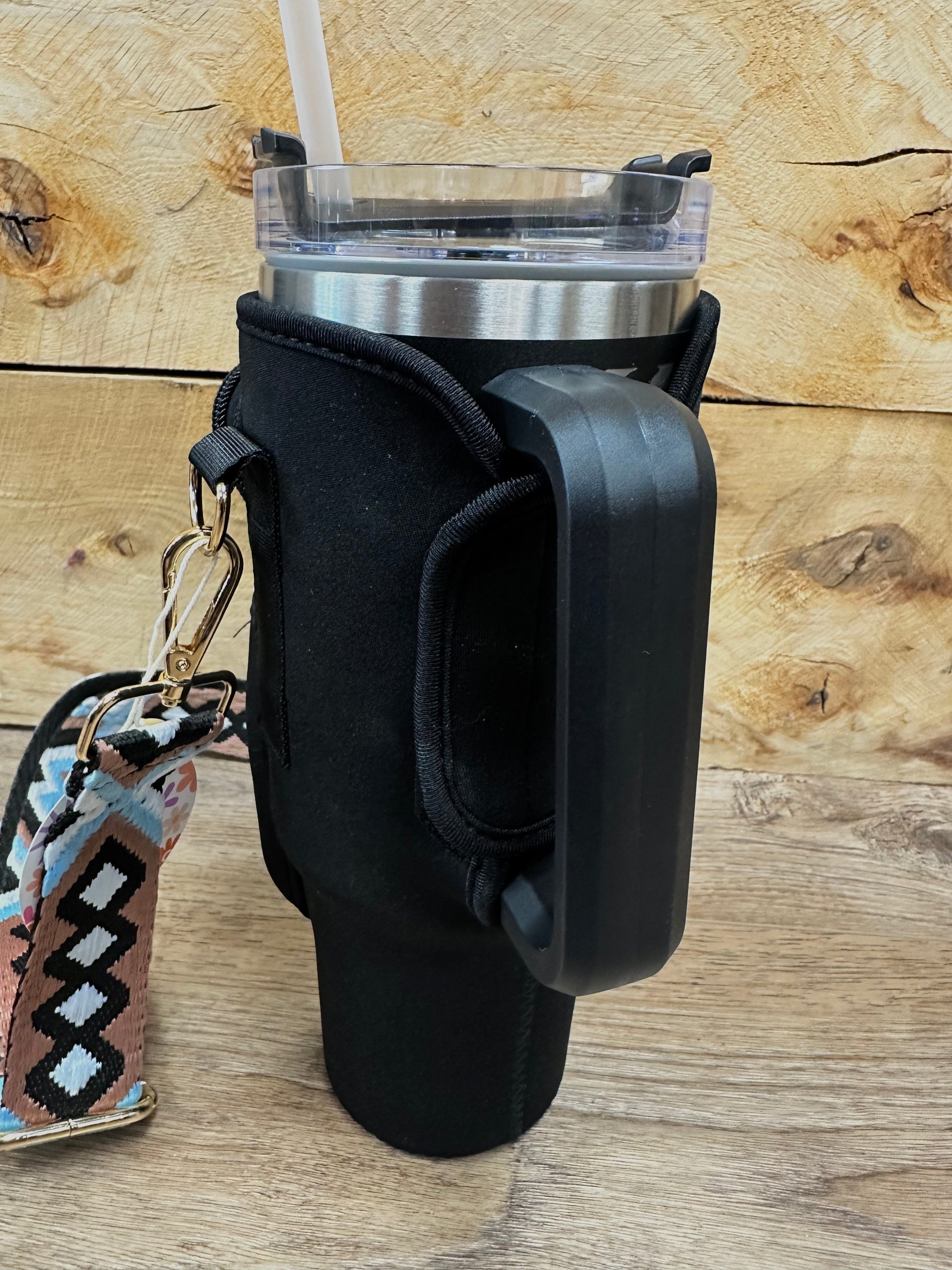 Dual Strap Fit Cooler Sling Crossbody Cup Bag - Insulated Beverage Holder for Hiking, Beach & Outdoor Adventures