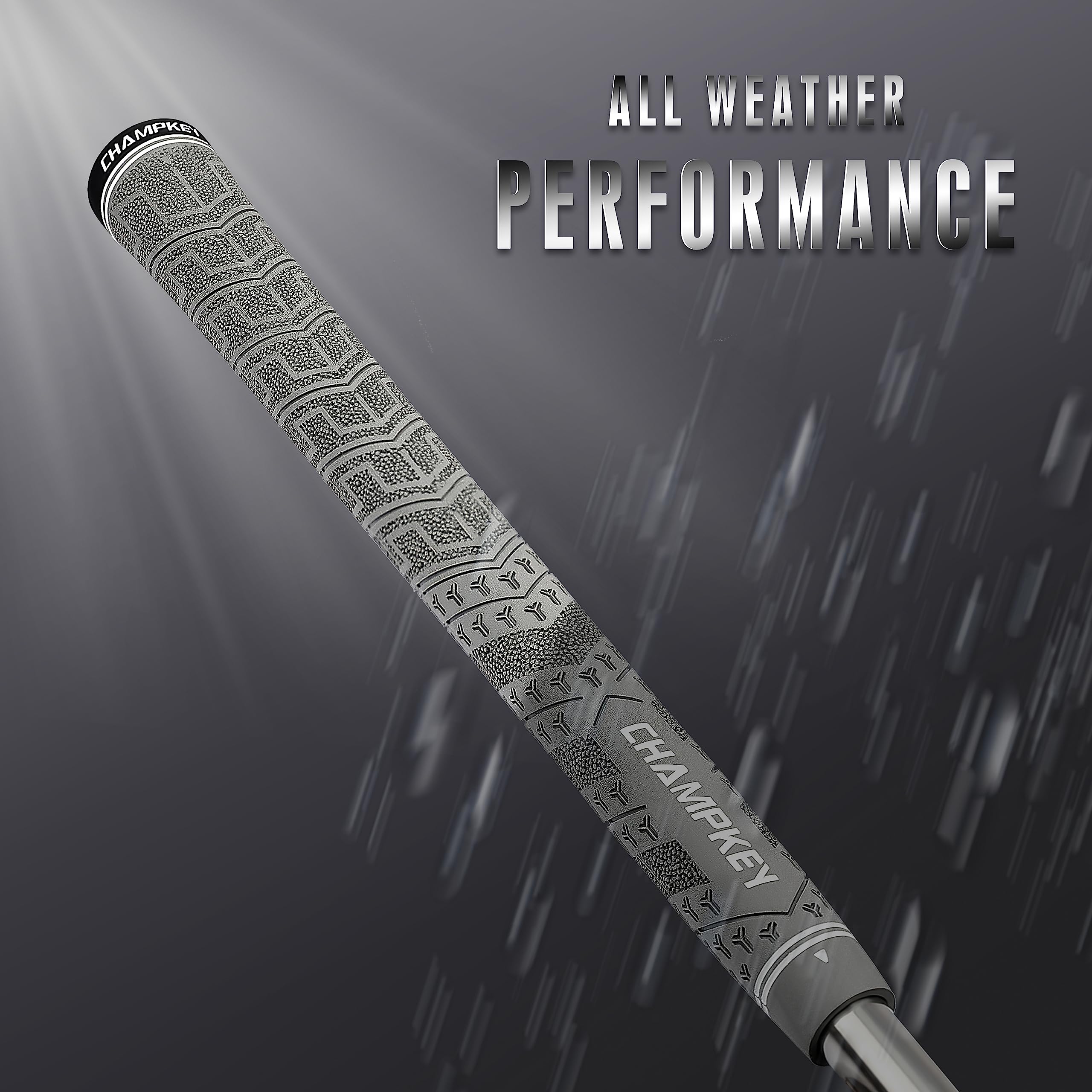 CHAMPKEY Y-PRO Performance Rubber Golf Grips 13 Pack with All Repair Kits - All Weather Control Golf Club Grips - Excellent Traction and Control Golf Rubber Grips for Men & Women - Perfect for Driving Range, Course Play and Practice Sessions