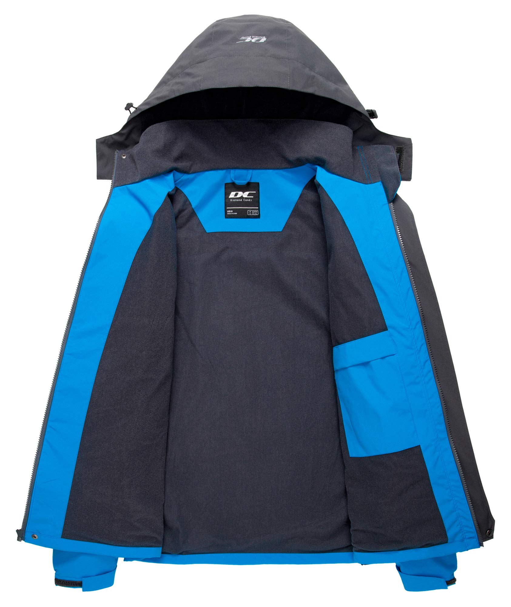 **Men's Waterproof Hooded Jacket - Lightweight Diamond Candy Raincoat for Outdoor Sports & Casual Wear | Perfect for Hiking, Running & Everyday Use**