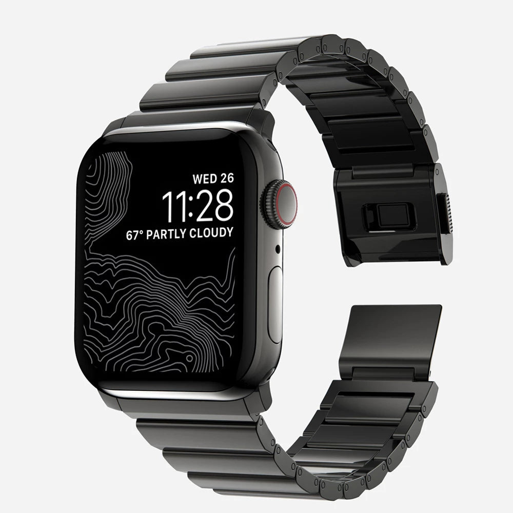 Premium Stainless Steel Apple Watch Band - Elegant & Durable Replacement Strap for Apple Watch Series 9/8/7/SE - Perfect for Workouts, Office & Everyday Wear