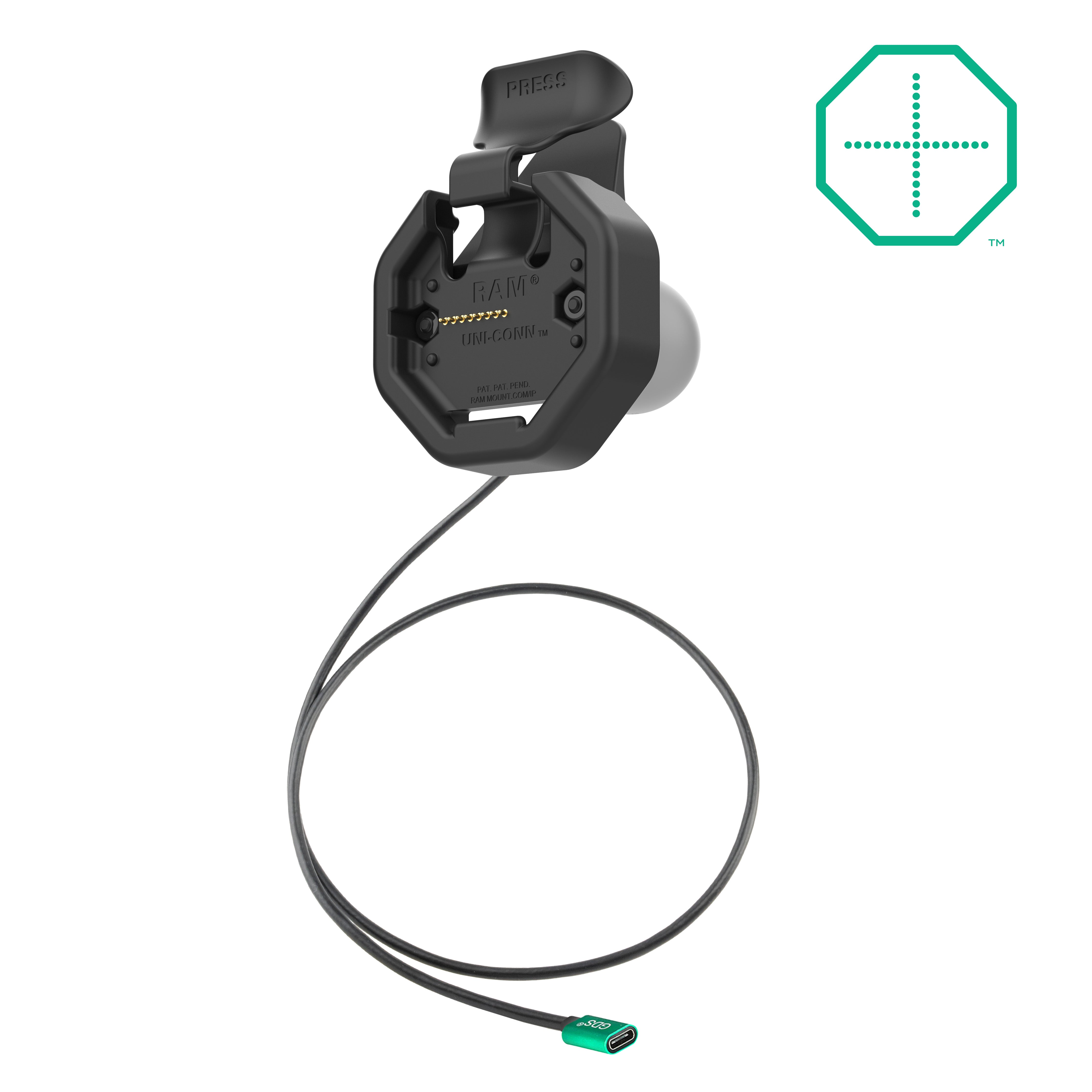 GDS® Uni Conn™ Powered Snap-In Dock with USB-C Connector (RAM GDS DOCK U3CPU) - Perfect for Laptop Workstations, Gaming Setups & Office Desks
