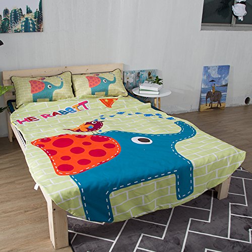 Cartoon Summer Cooling Blanket - Lightweight & Breathable Quilt for Teens & Adults (Cute Puppy/Elephant Design, 220x240cm) - Perfect for Dorm, Bedroom, or Outdoor Picnics