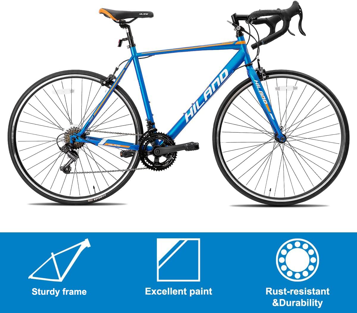 Hiland 700C Commuter Bike for Men & Women - 14-Speed Urban Road Bike with Lightweight Frame - Perfect for City Riding, Daily Commuting & Fitness Cycling