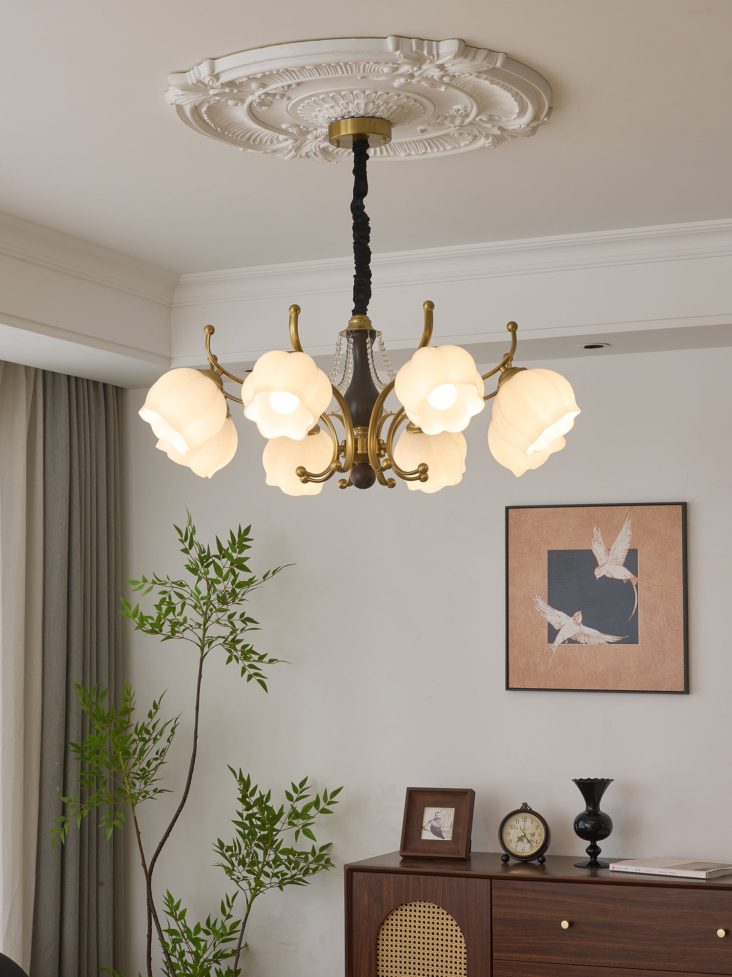 Antonia Chandelier - Elegant Crystal Ceiling Light Fixture for Dining Room, Living Room & Bedroom | Perfect for Home Decor & Interior Design