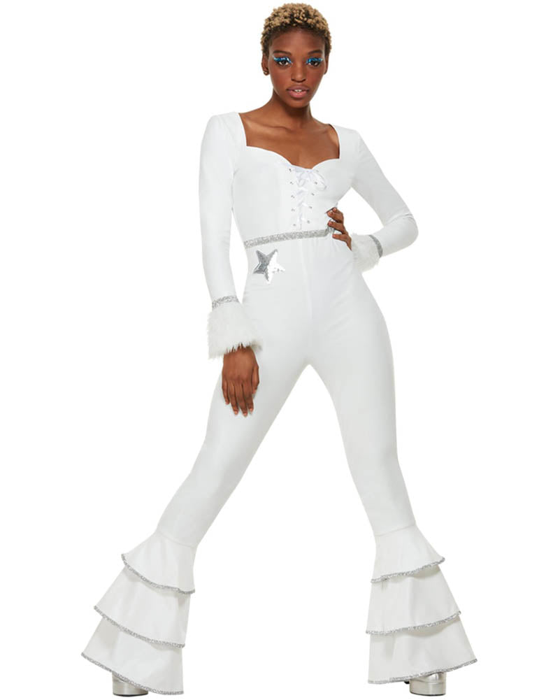 70s Deluxe Glam Women's Costume - Vintage Disco Party Outfit for Halloween, Theme Parties & 70s Retro Events