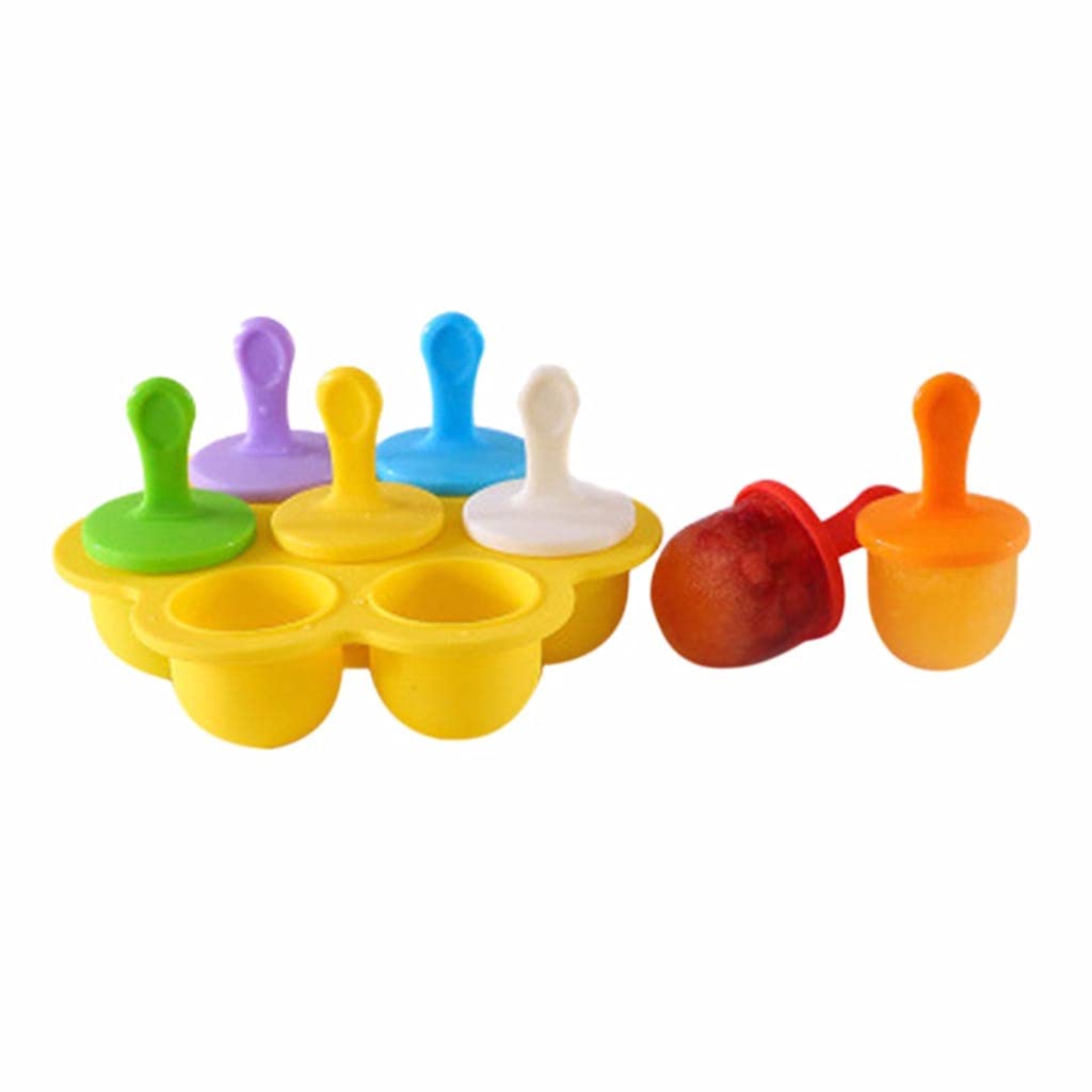 Fiudx 7-Cavity Silicone Popsicle Molds with Lid - BPA Free Food Grade Ice Pop Maker, Reusable Freezer Tray for Homemade Frozen Treats - Perfect for Summer Snacks, Kids Parties & Healthy Desserts