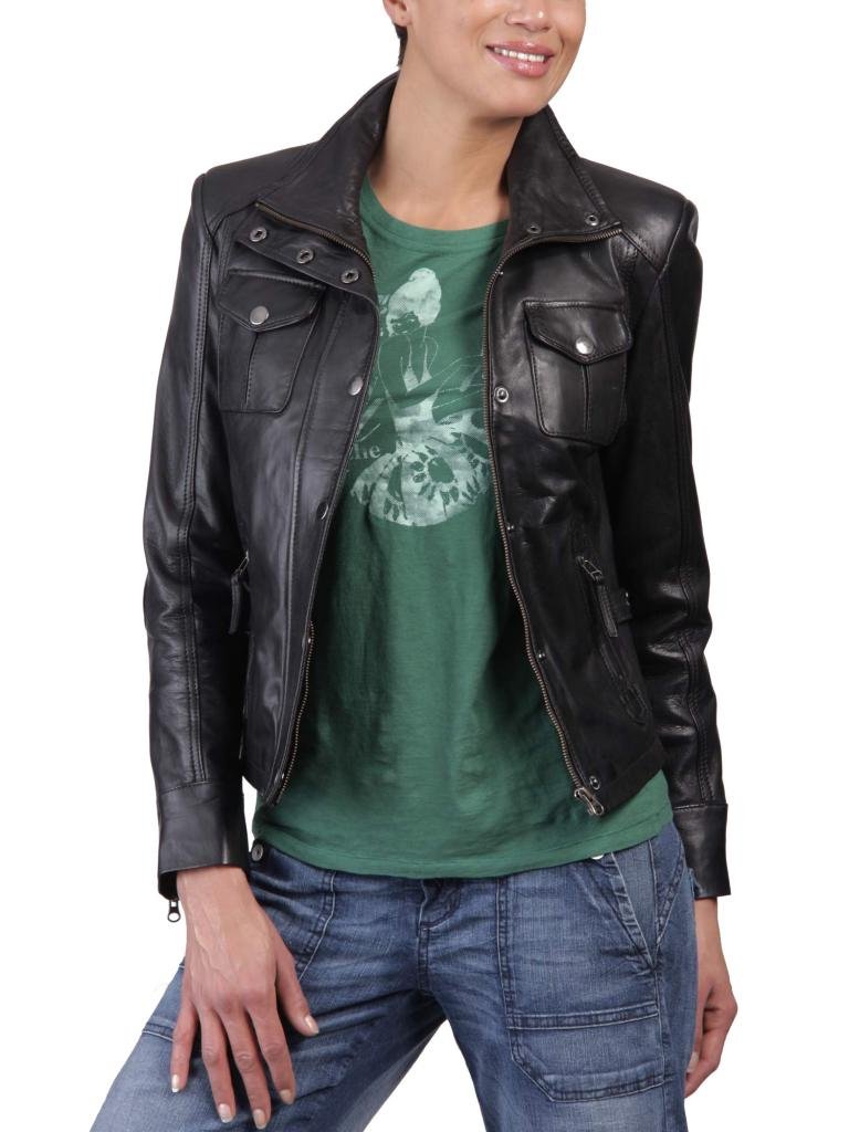 Premium Lambskin Leather Women's Black Jacket W239 - Stylish & Comfortable Outerwear for Casual Wear, Night Out & Fall Fashion
