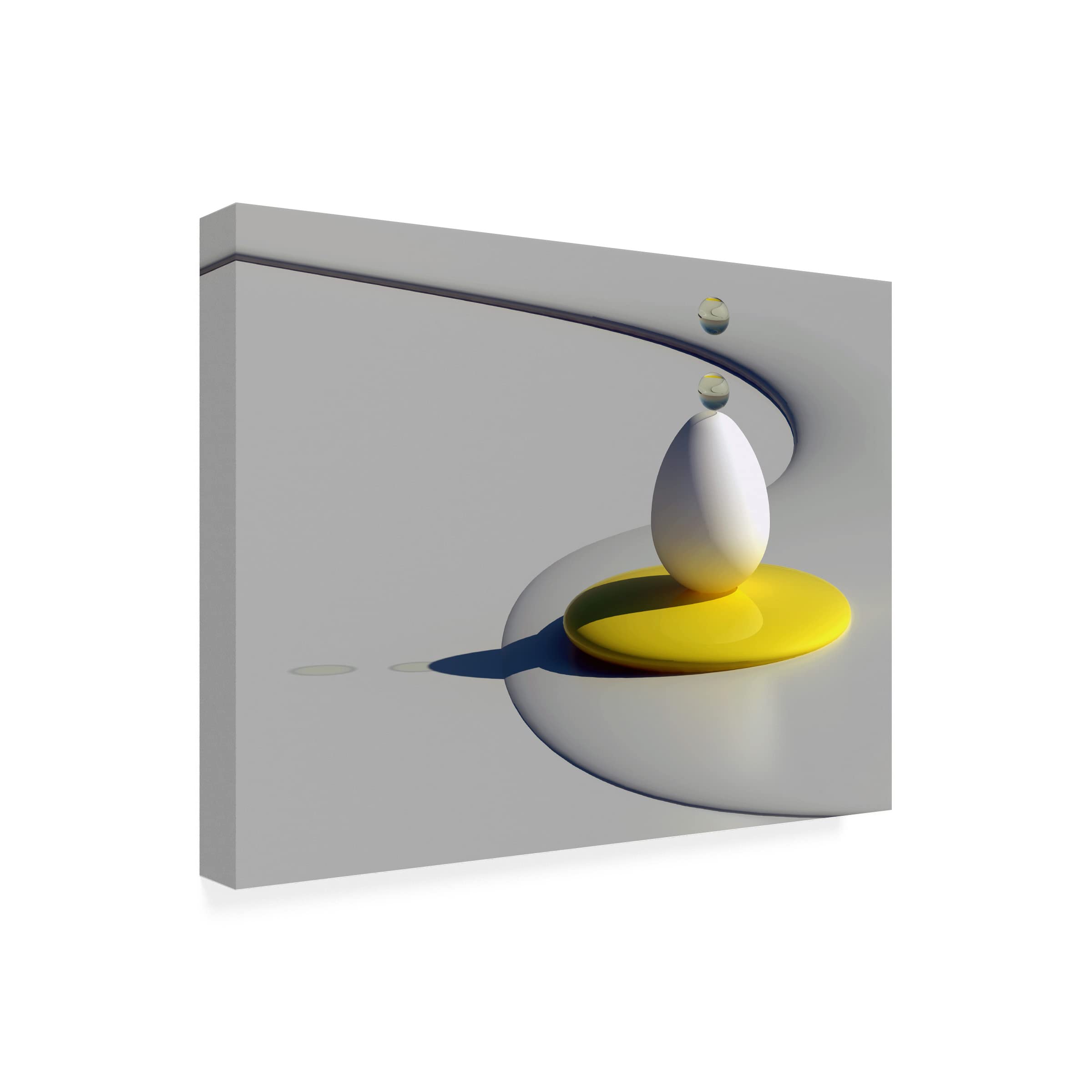 Trademark Fine Art 'Egg Shapes' Canvas Art by Antonyus Bunjamin Abe - Modern Abstract Wall Decor for Living Room, Bedroom & Office