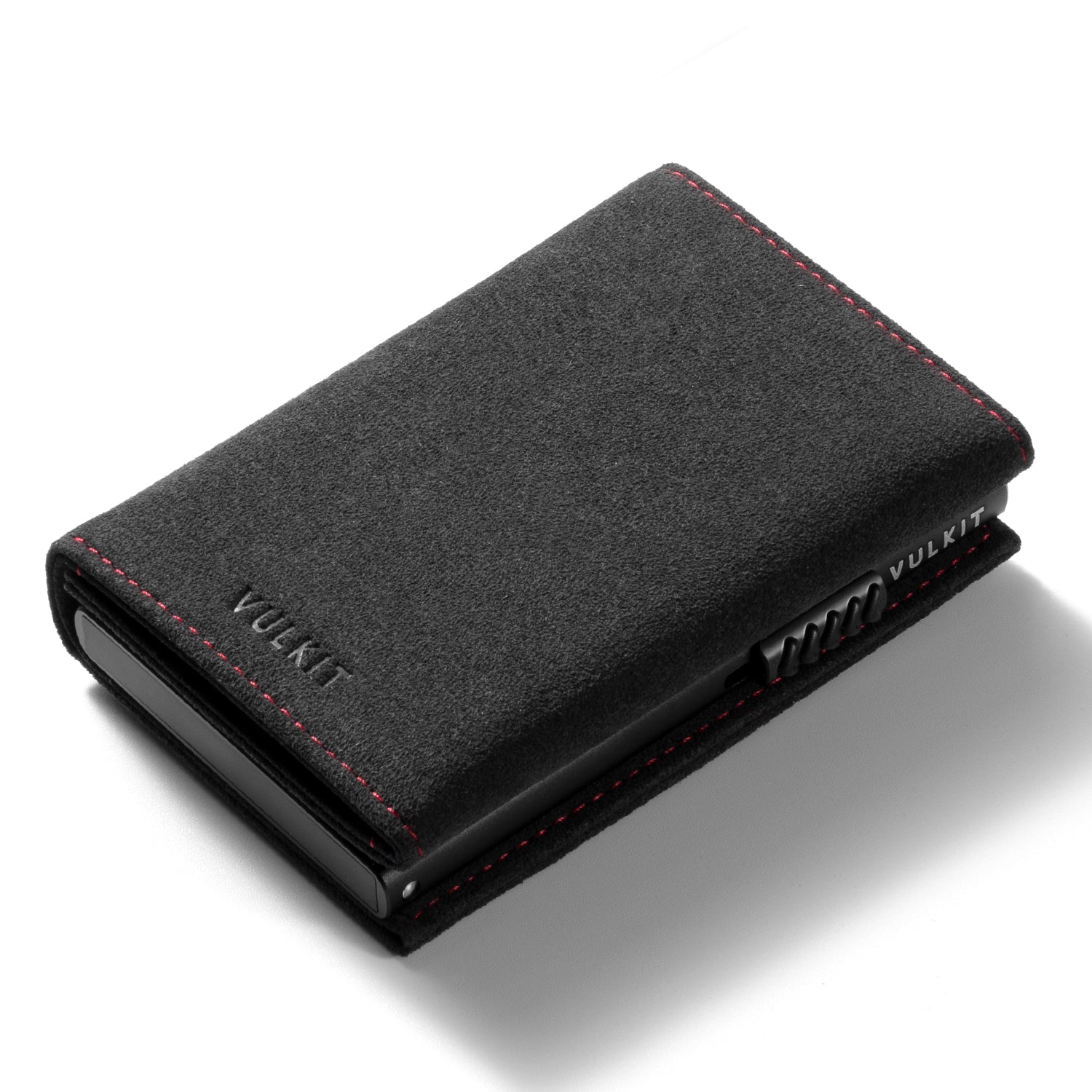 Premium VC302A Alcantara Leather Tri-Fold Wallet with Spacious Banknote Pocket, Back Zipper Slot & Magnetic Closure - Perfect for Men's Everyday Carry, Business & Travel