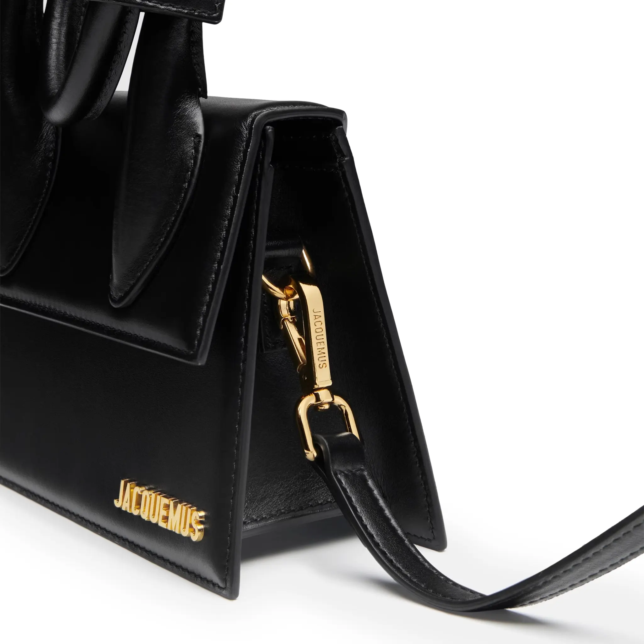 Jacquemus Le Chiquito Noeud Coiled Leather Black Handbag for Women | Luxury Designer Shoulder Bag | Perfect for Evening Parties, Date Nights & Special Occasions