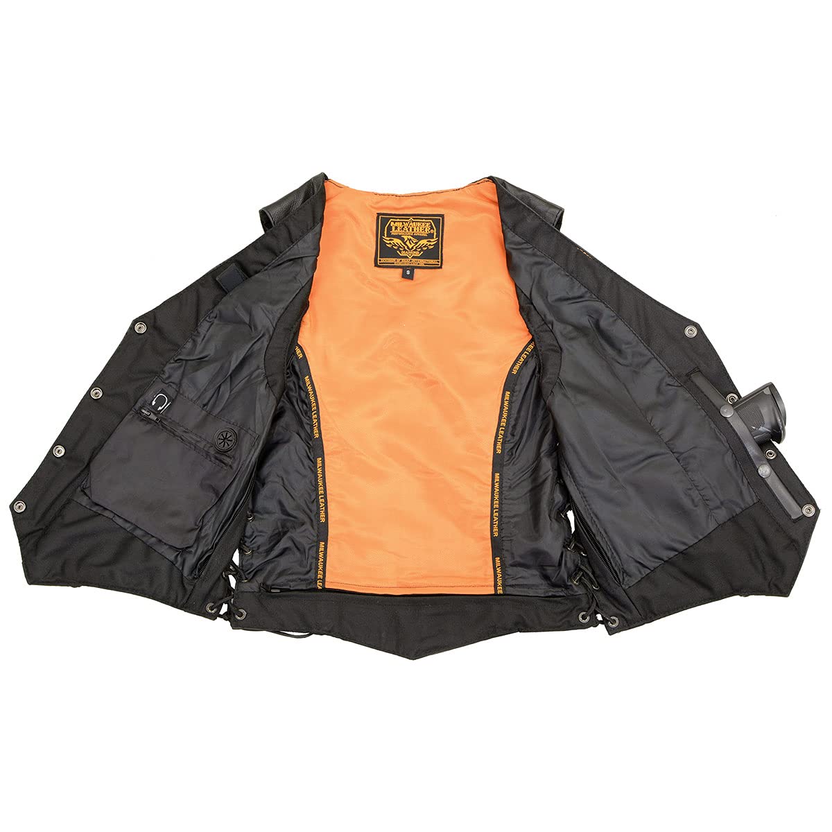 Milwaukee Women's Braided Side Lace Leather Vest - Stylish & Comfortable for Casual Outfits, Parties & Outdoor Adventures