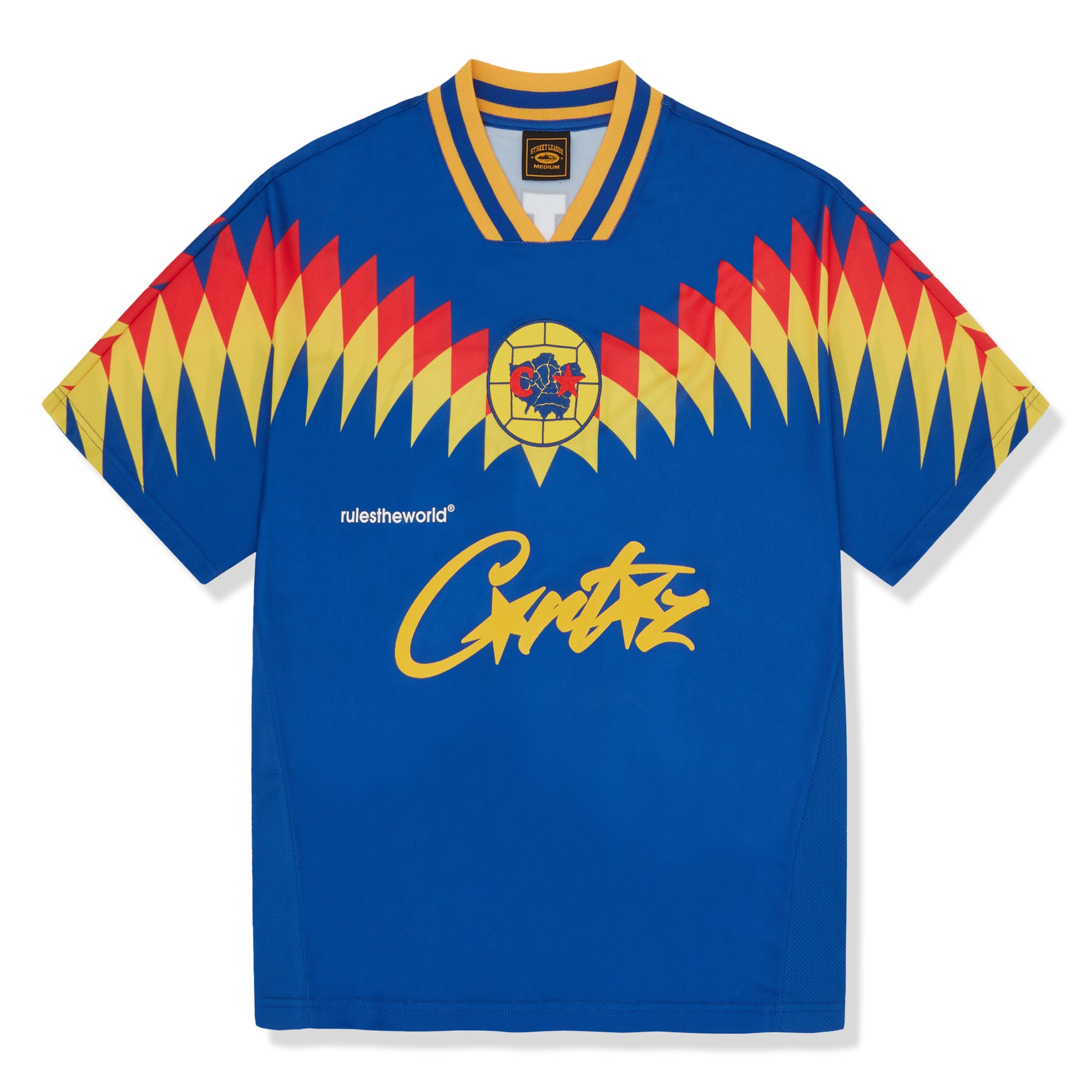 Corteiz Club RTW Football Jersey - Blue Soccer Shirt for Men & Women - Perfect for Games, Training & Fan Support