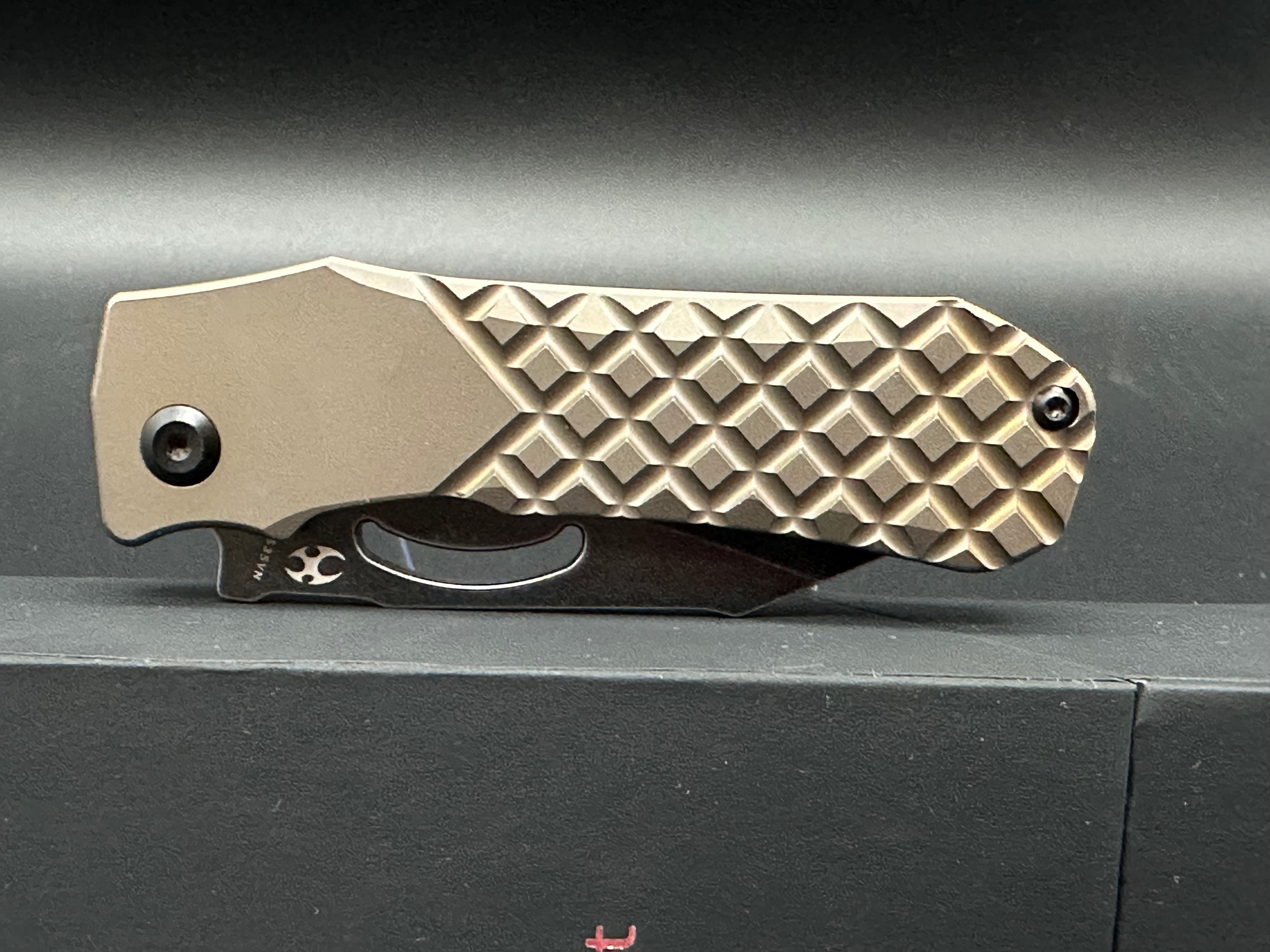 Kansept Loki Bronze Frag Titanium Frame Lock Folding Knife - 2.99