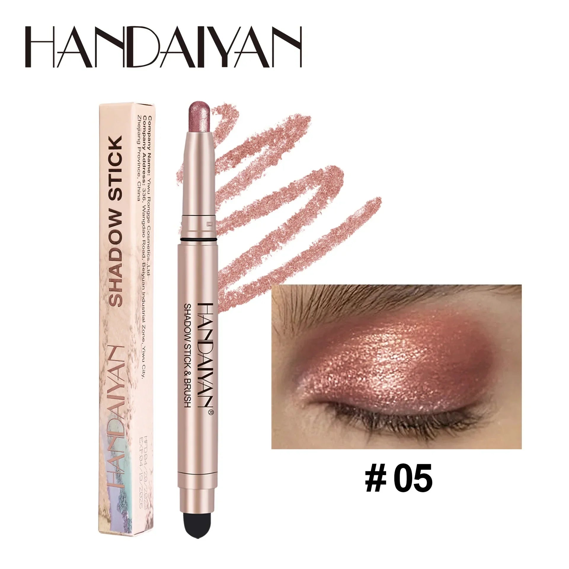 Metallic Eyeshadow Stick - Long Lasting, Waterproof & Highly Pigmented Eye Makeup for Everyday Wear & Party Looks