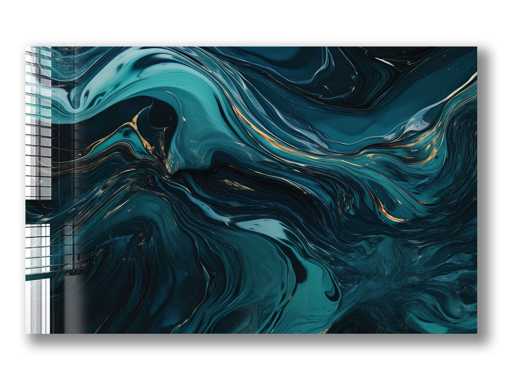 Abstract Wave Pattern Wall Art - Modern Ocean Themed Canvas Painting for Living Room & Bedroom Decor - Perfect for Coastal, Beach House, or Boho Style Home Decor