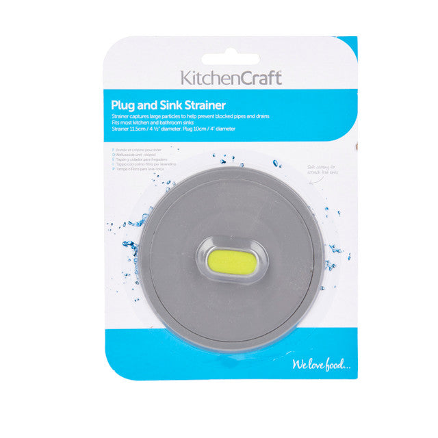 2 in 1 Plug and Sink Strainer - Universal Dual Function Drain Stopper for Kitchen & Bathroom - Perfect for Washing Dishes, Hair Catcher, and Preventing Clogs
