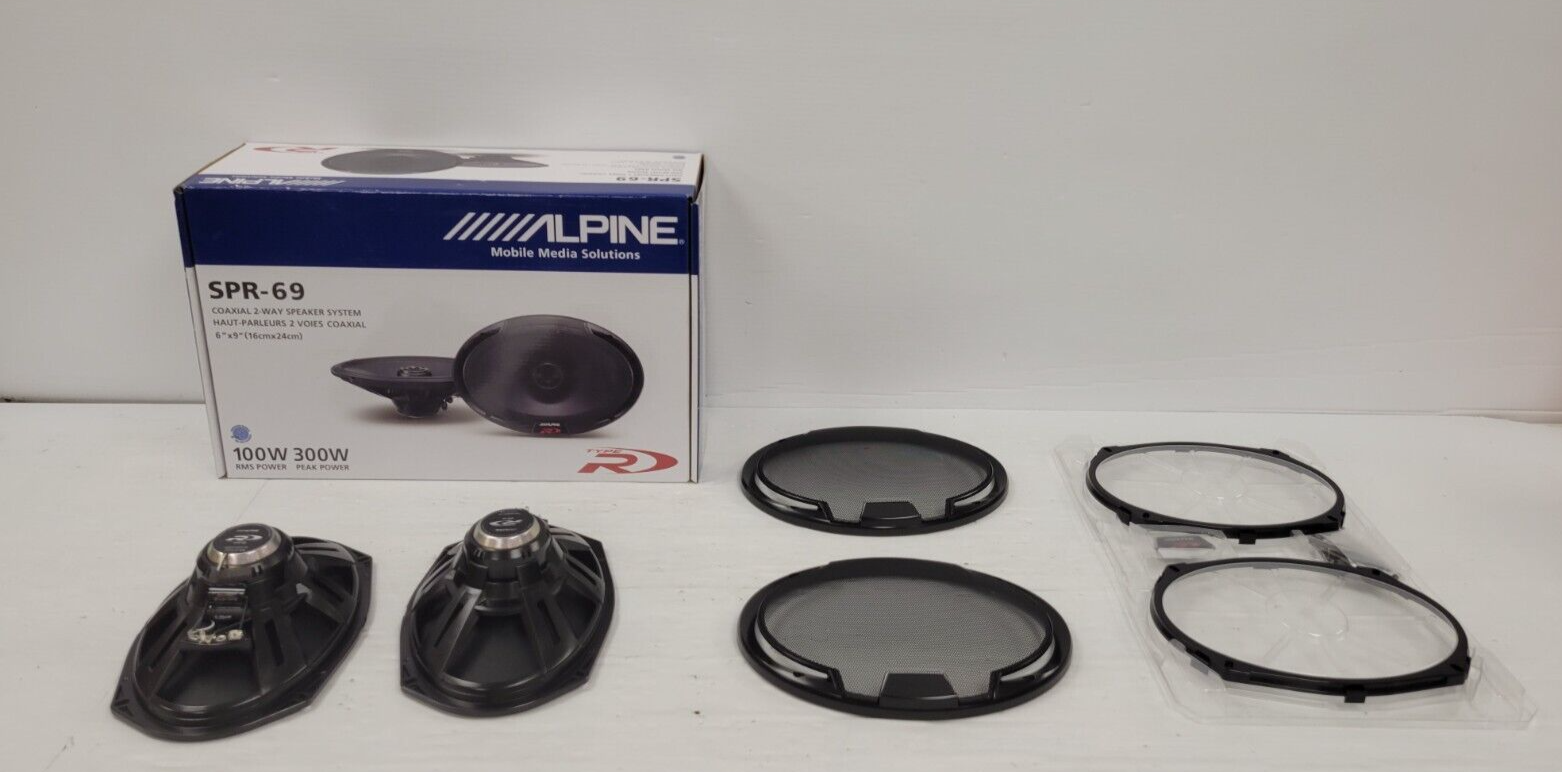 Alpine SPR-69 6x9 Inch 3-Way Car Audio Coaxial Speakers - Premium Sound for Cars, Trucks & SUVs - Perfect for Upgrading Your Vehicle's Audio System