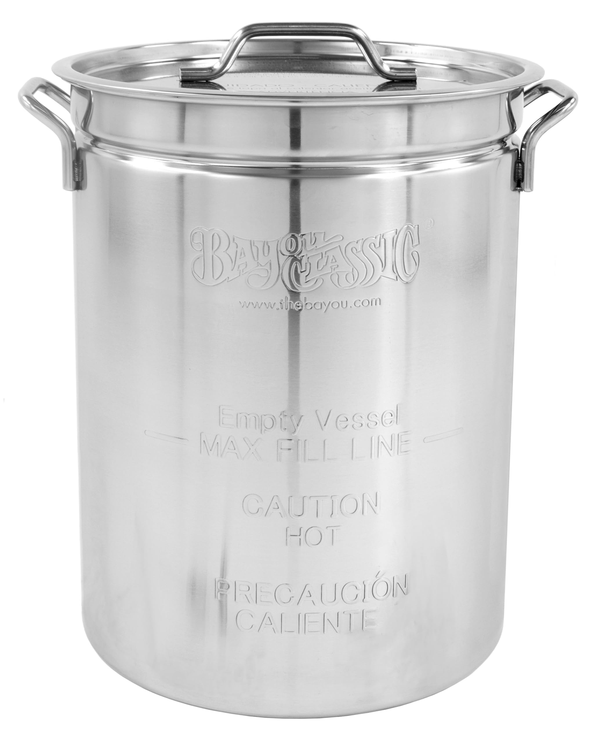 Bayou Classic 1118 32-Quart Stainless Steel Turkey Fryer Kit with Vented Lid, Poultry Rack, 12-Inch Fry Thermometer & Seasoning Injector - Perfect for Thanksgiving, Outdoor Cooking & Deep Frying Chicken, Seafood & More