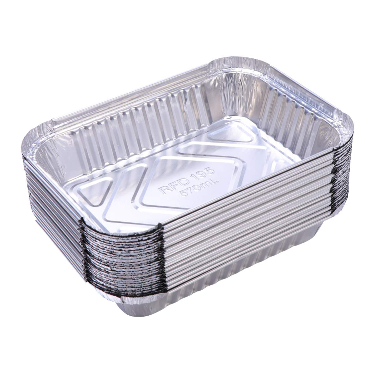 NUOBESTY 30-Pack Disposable Aluminum Foil BBQ Grill Drip Pans - 570ml Grease Catch Trays for Smokers, Gas & Charcoal Grills - Perfect Replacement Liners for Easy Cleanup & Outdoor Cooking