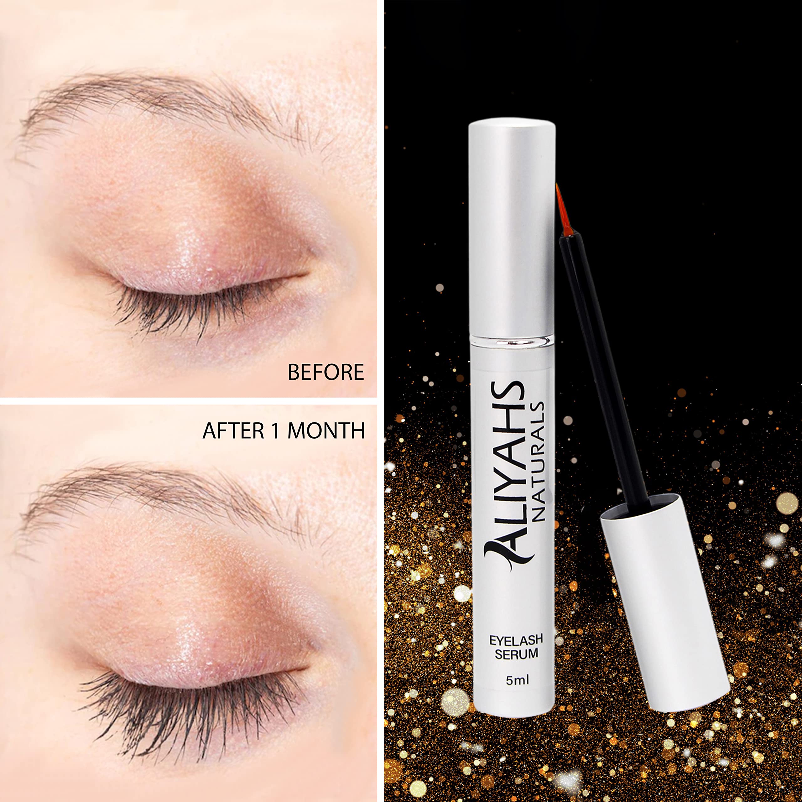 Best Eyelash Growth Serum for Thicker, Longer Lashes & Brows – Natural Lash & Eyebrow Enhancer with Biotin & Keratin – Safe for Sensitive Eyes – Perfect for Daily Use & Special Occasions