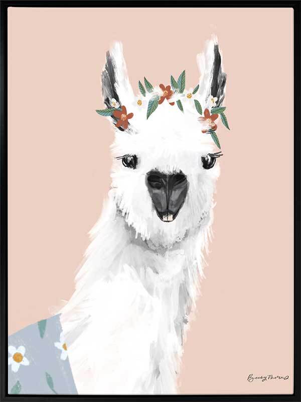 Stunning Alpaca Canvas Art Print - Handmade Wall Decor for Living Room, Bedroom & Office - Perfect Gift for Animal Lovers