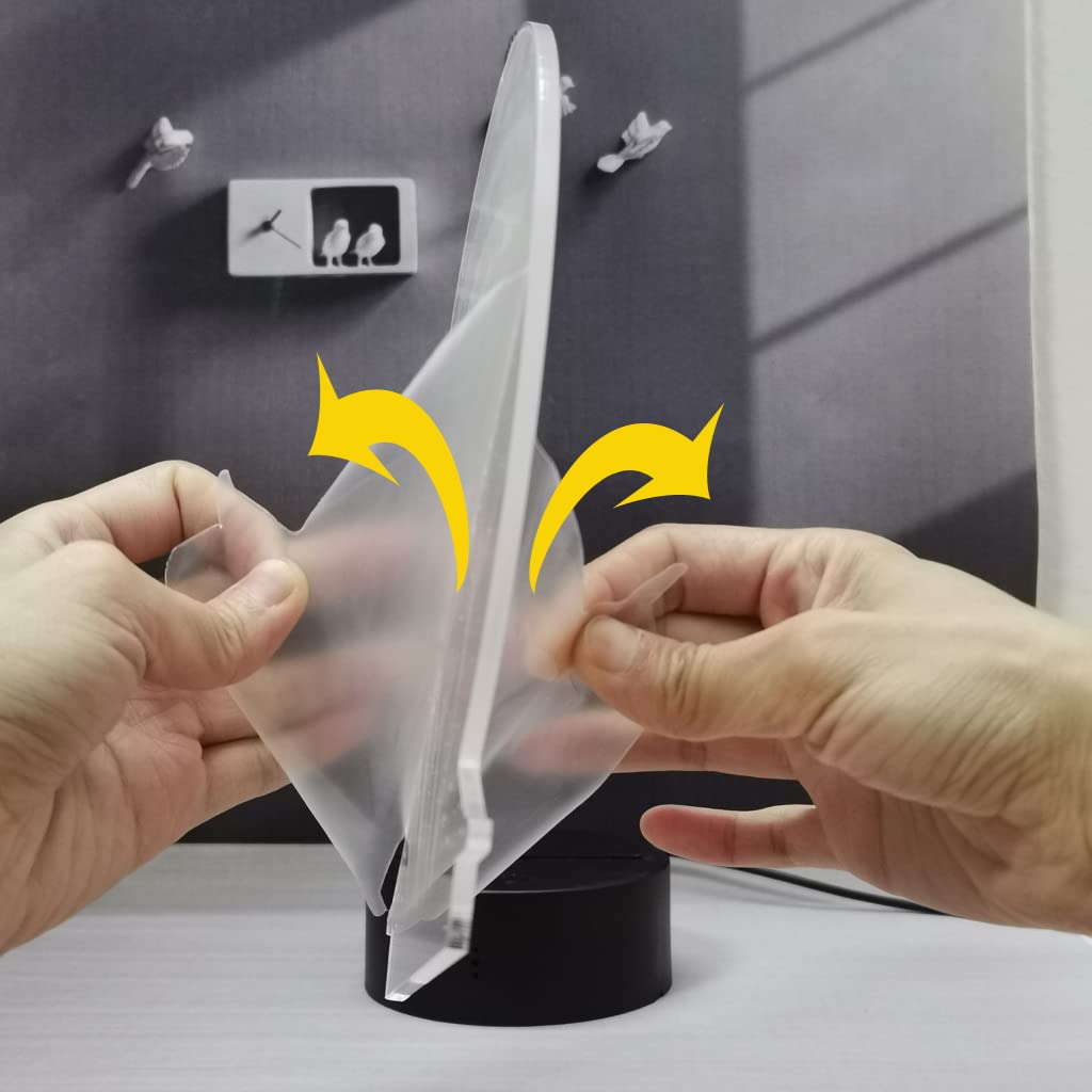 Sosowlight 3D Illusion LED Night Light - Anime Demon Slayer Zenitsu Agatsuma & Tanjiro Kamado with Nezuko - Remote Control Desk Lamp for Baby Nursery, Kids Bedroom, Anime Decor & Gift for Fans | Perfect for Bedside, Study Room, and Themed Party Decorations