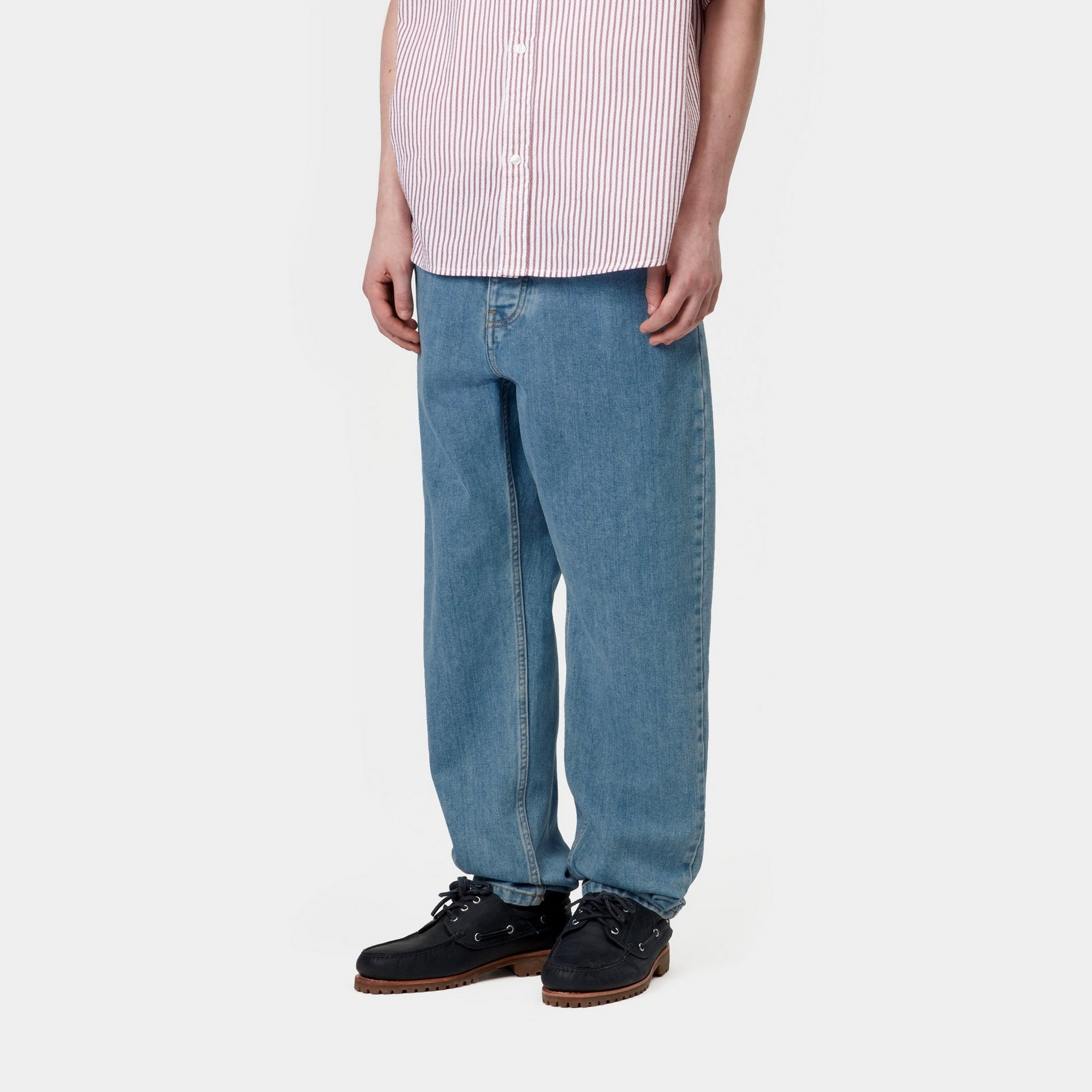 Newel Pant | Blue Stone Bleached Jeans for Men - Comfortable & Stylish Casual Wear for Everyday Outfits