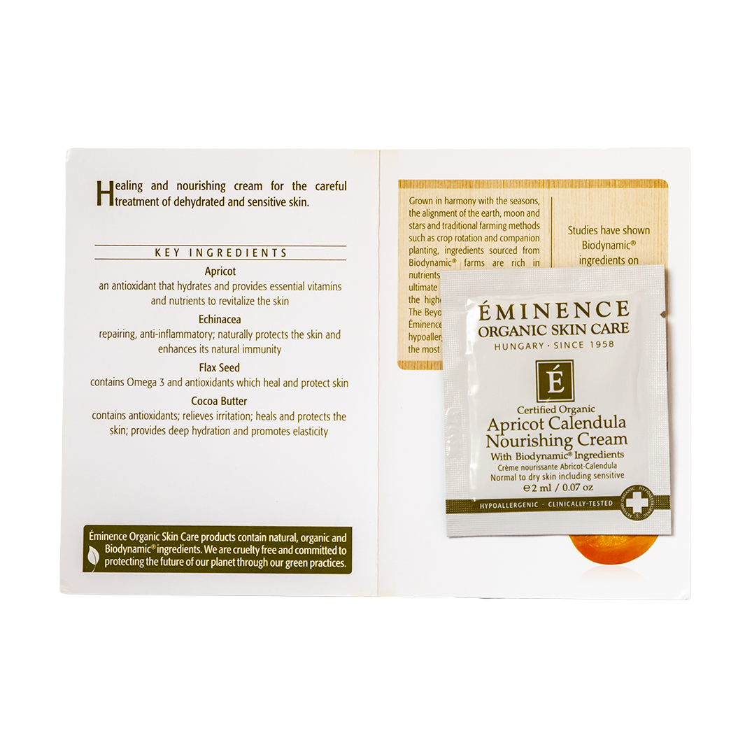 Eminence Organics Apricot Calendula Nourishing Cream - Hydrating Face Moisturizer for Dry & Sensitive Skin | Vegan Skincare for Daily Use & Night Routine