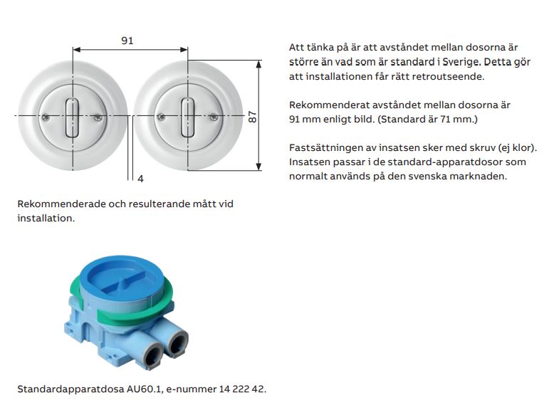 ABB Decento White Porcelain Toggle Switch (Korsströmbrytare) - Perfect for Home Electrical Panels and Industrial Control Systems