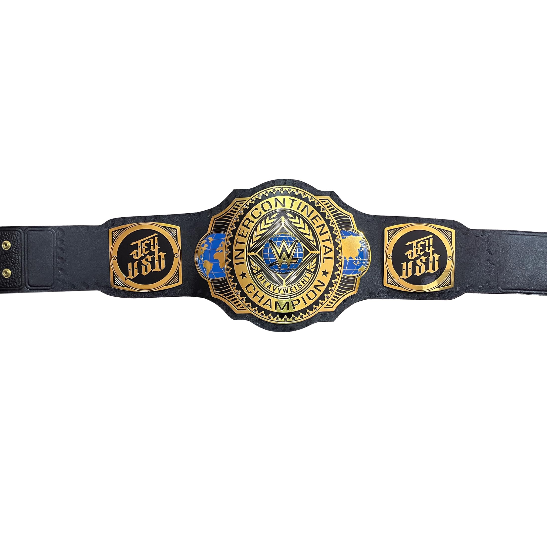 Authentic Intercontinental Championship Title Replica Belt - Premium World Heavyweight Wrestling Collectible for Adults - WWE Inspired with Jey Uso Side Plates - Perfect for Wrestling Fans, Cosplay, and Sports Memorabilia Display