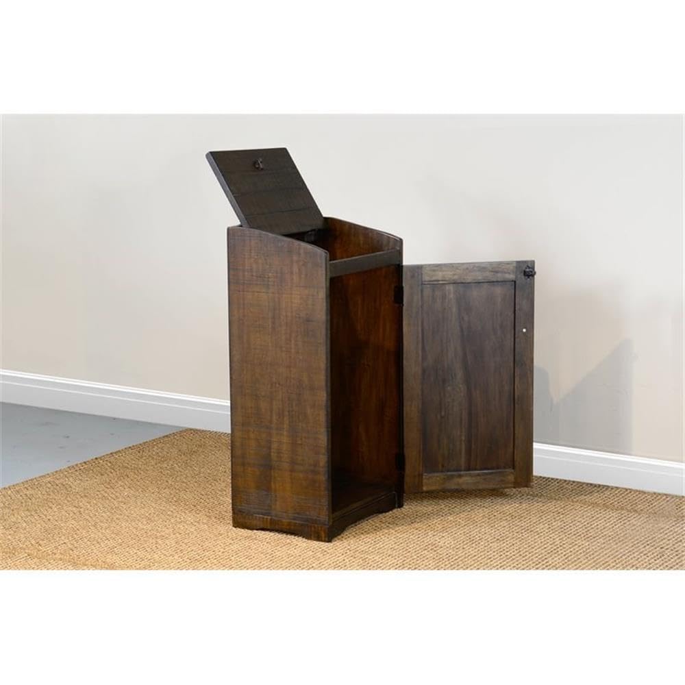 Sunny Designs 2110TL Homestead Tobacco Leaf Trash Can - Rustic Waste Bin for Kitchen, Bathroom & Office Decor