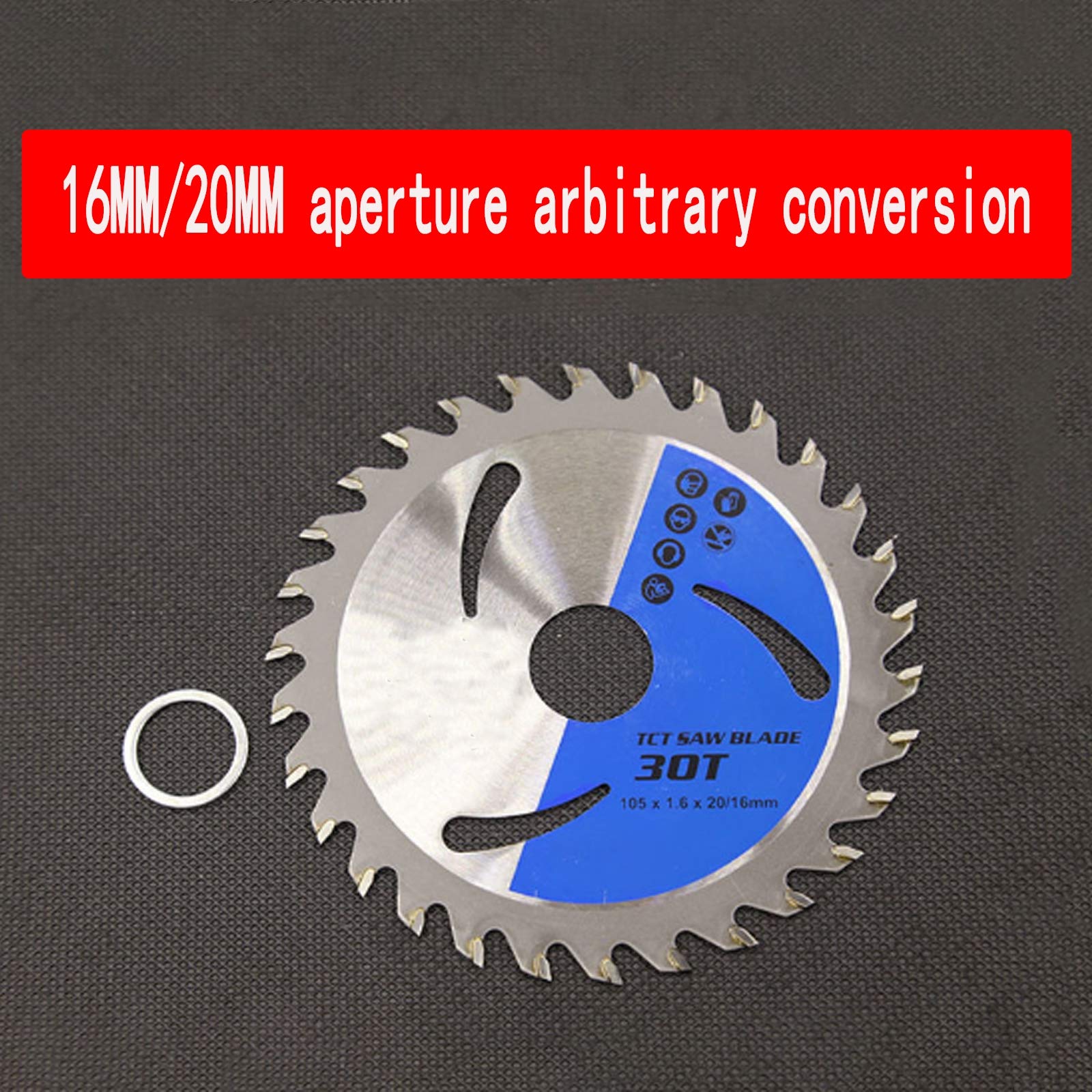 30/40T 105mm Circular Saw Blade for Wood, Metal & Chipboard - Compatible with Angle Grinder, Multitool & Power Tools - Includes 16/20mm Mandrel Rotary Kit (1PC) - Perfect for DIY Projects, Woodworking & Metal Cutting