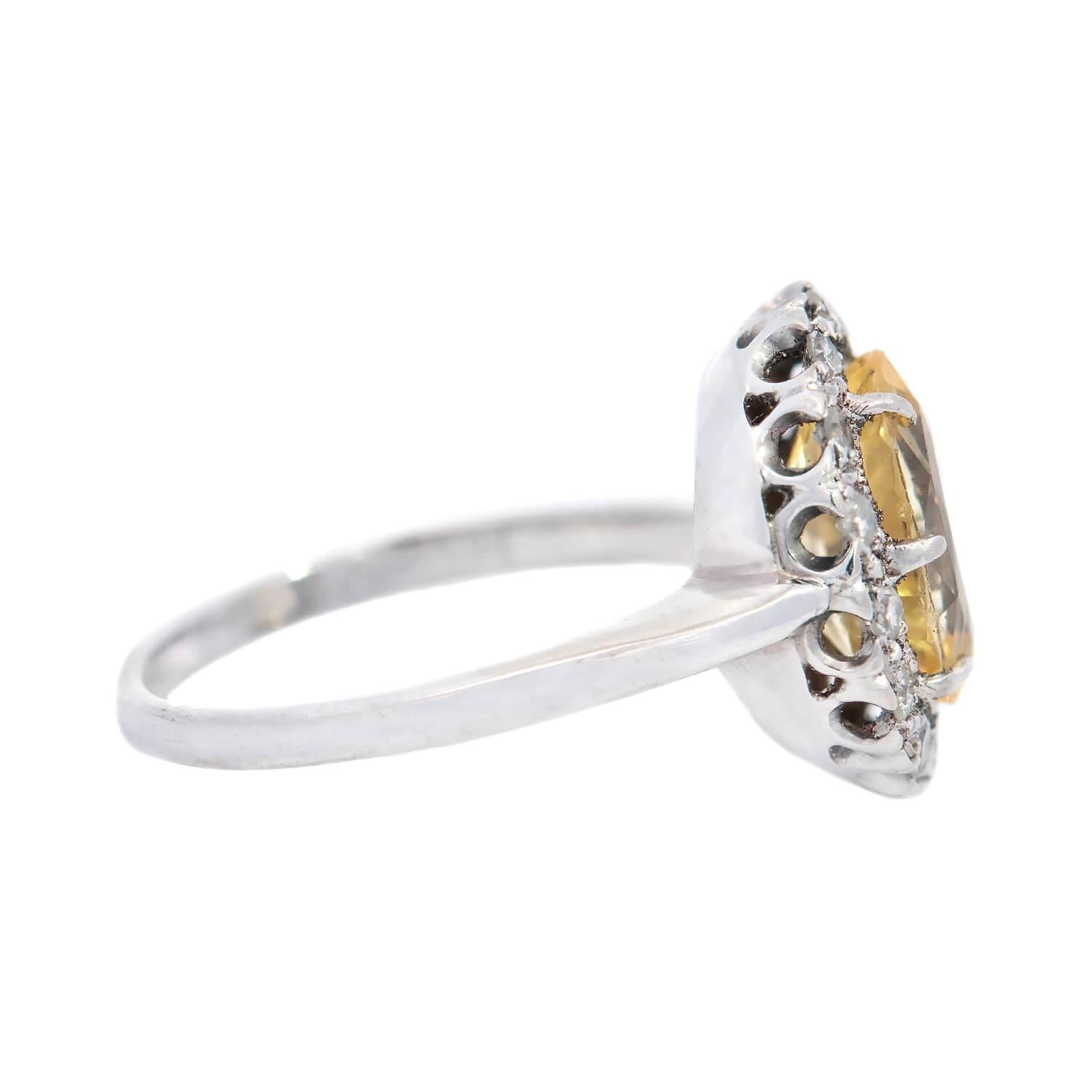 Exquisite Victorian 14k Gold GIA Certified No Heat 3.96ct Ceylon Sapphire & Diamond Engagement Ring - Perfect for Vintage Weddings, Anniversary Gifts & Special Occasions