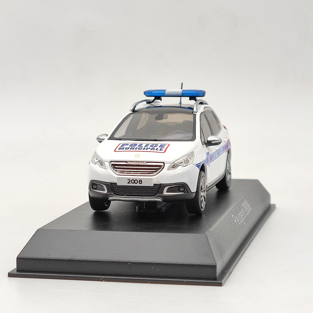 1/43 Scale Norev Peugeot 2008 2013 Police Municipale White Diecast Model Car - Limited Edition Collectible for Display, Gifts & Car Enthusiasts
